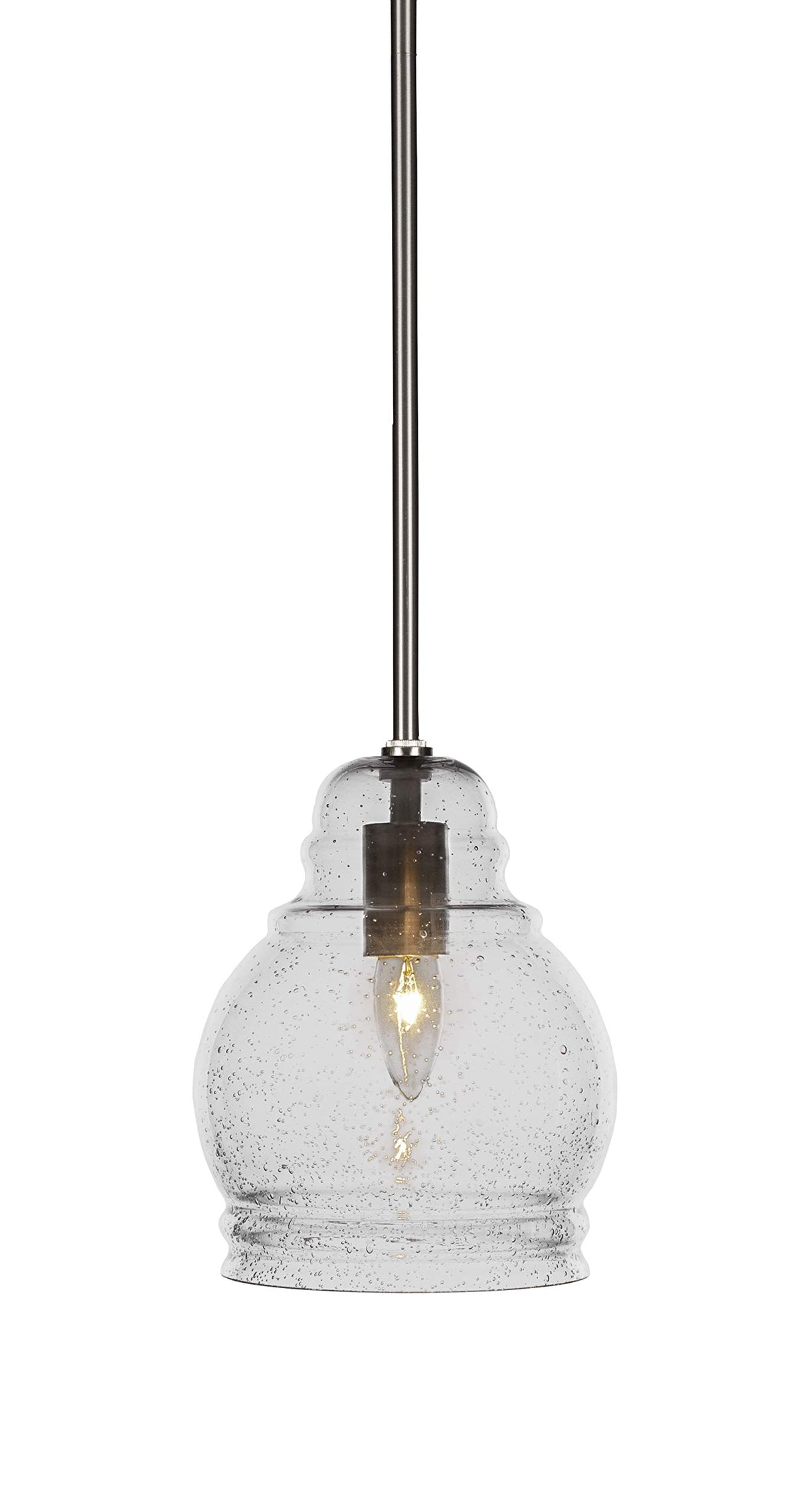 Toltec Lighting Palisade 1 Light Pendant in Brushed Nickel (81-BN-4570)