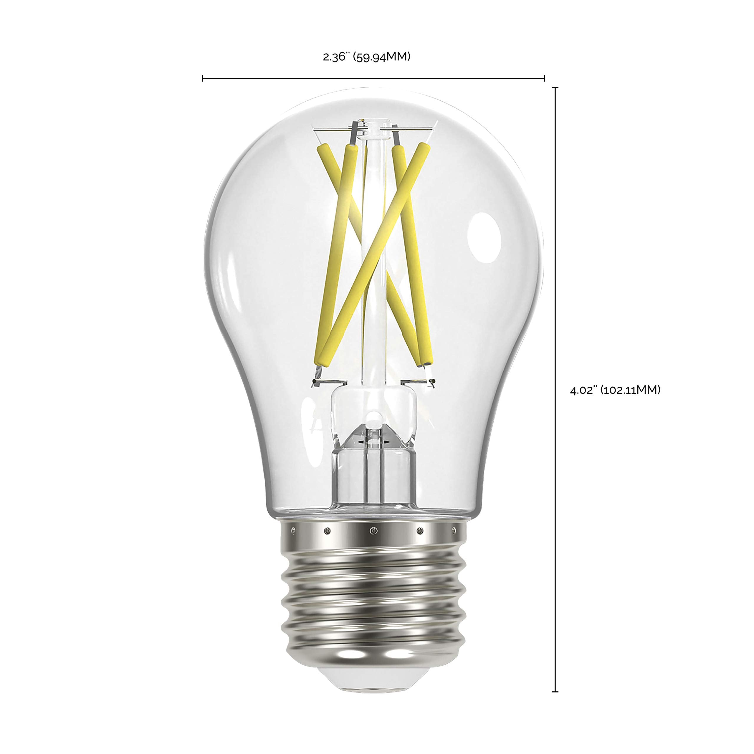 Satco S12416 Led A19 Warm White Light Bulbs, 8 Watt, 6 Pack, Glass, 3500K, E26