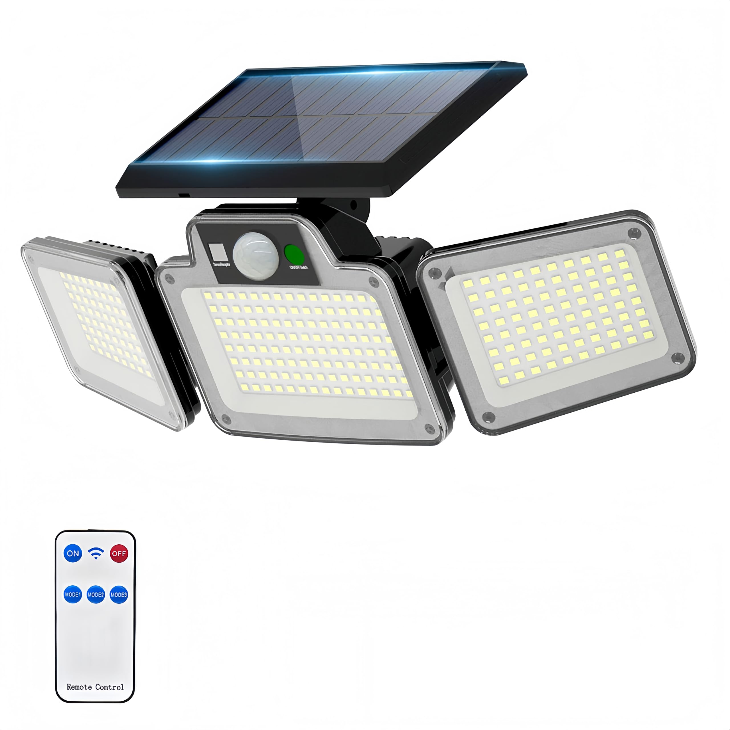 JumJam 280 LED Solar Flood Security Lights, Solar Outside Lights with Remote Control, Motion Sensor Lights Outdoor, Waterproof f
