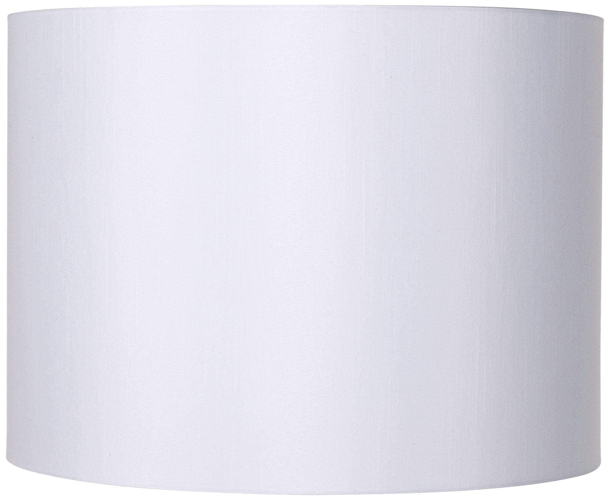 White Hardback Medium Drum Lamp Shade 16&quot; Top x 16&quot; Bottom x 12&quot; High (Spider) Replacement with Harp and Finial - Springcrest