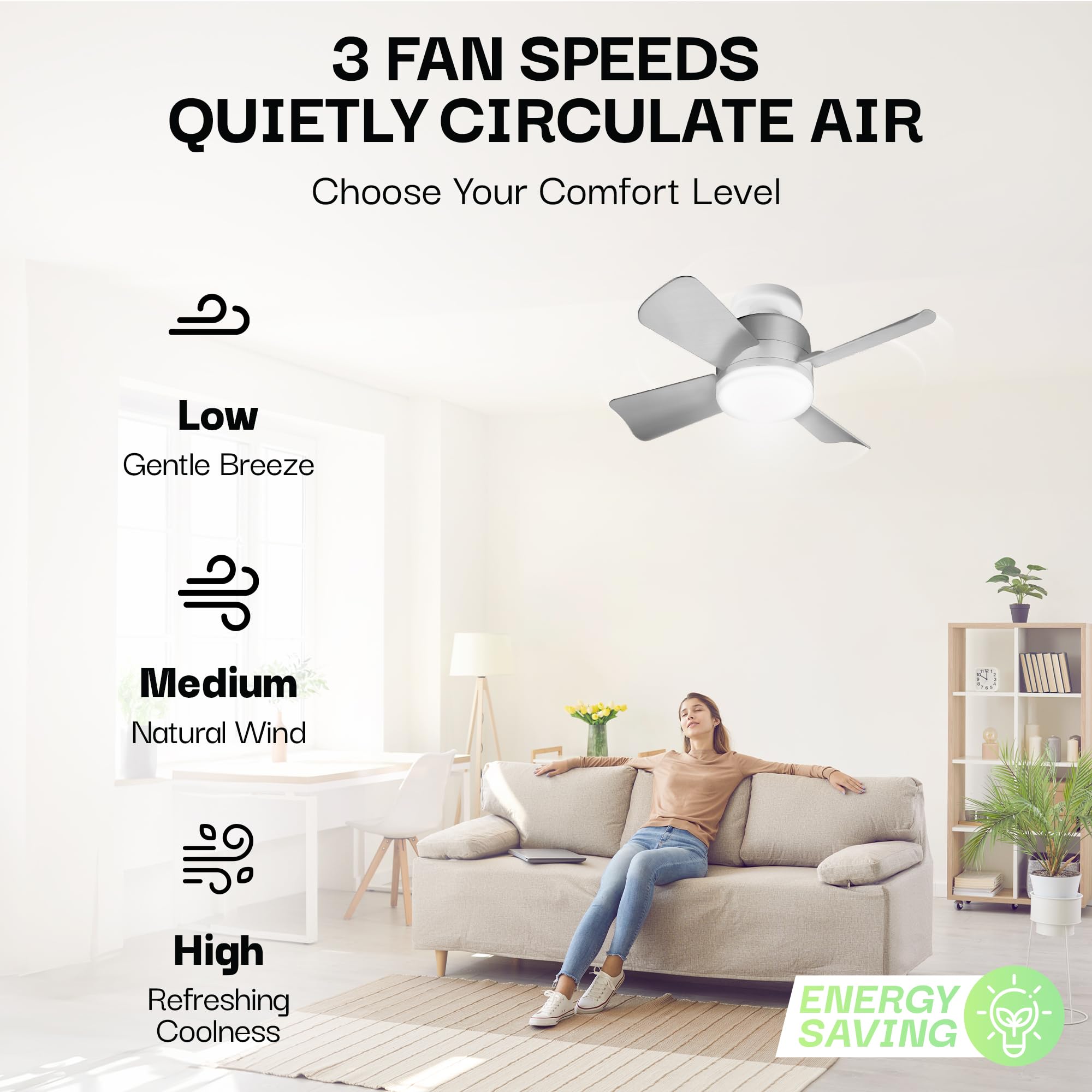 Socket Fan Light Original - Warm Light Ceiling Fans With Lights And Remote, Ceiling Fan With Light Replacement For Light Bulb/Ce