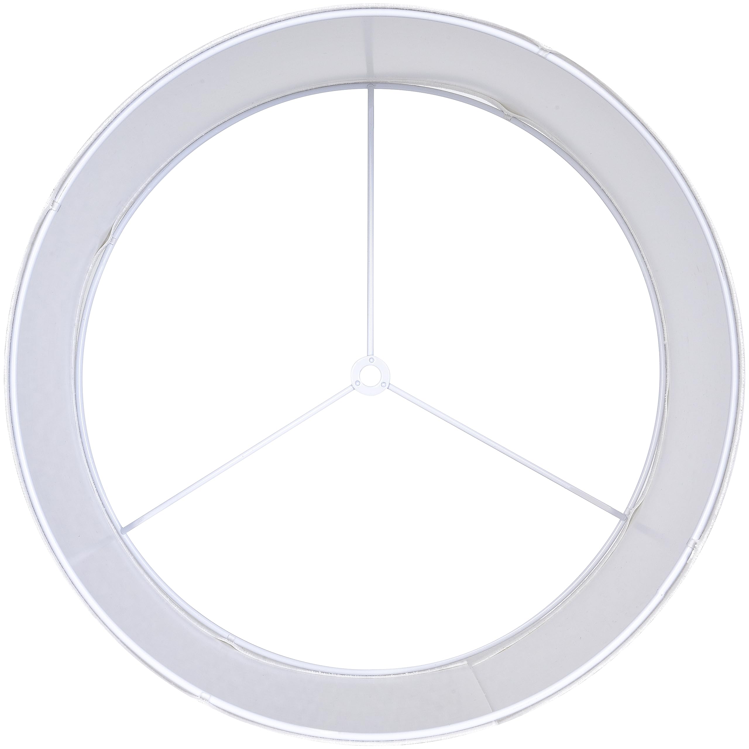 Go&So White Textured Drum Lampshade Medium Lamp Shade 13'' Top X 13'' Bottom X 10'' High (Spider) Modern Linen Lamp Shades For T