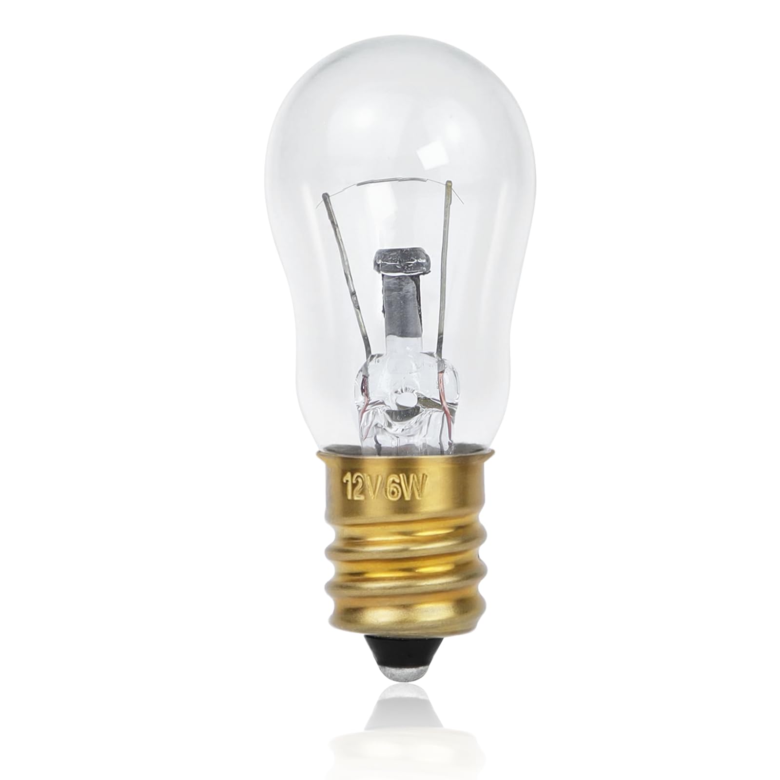 Greatshow WR02X12208 Light Bulb Replacement for GE Refrigerators, 6W, 12V, 1-7/8" Length, Clear, Transparent