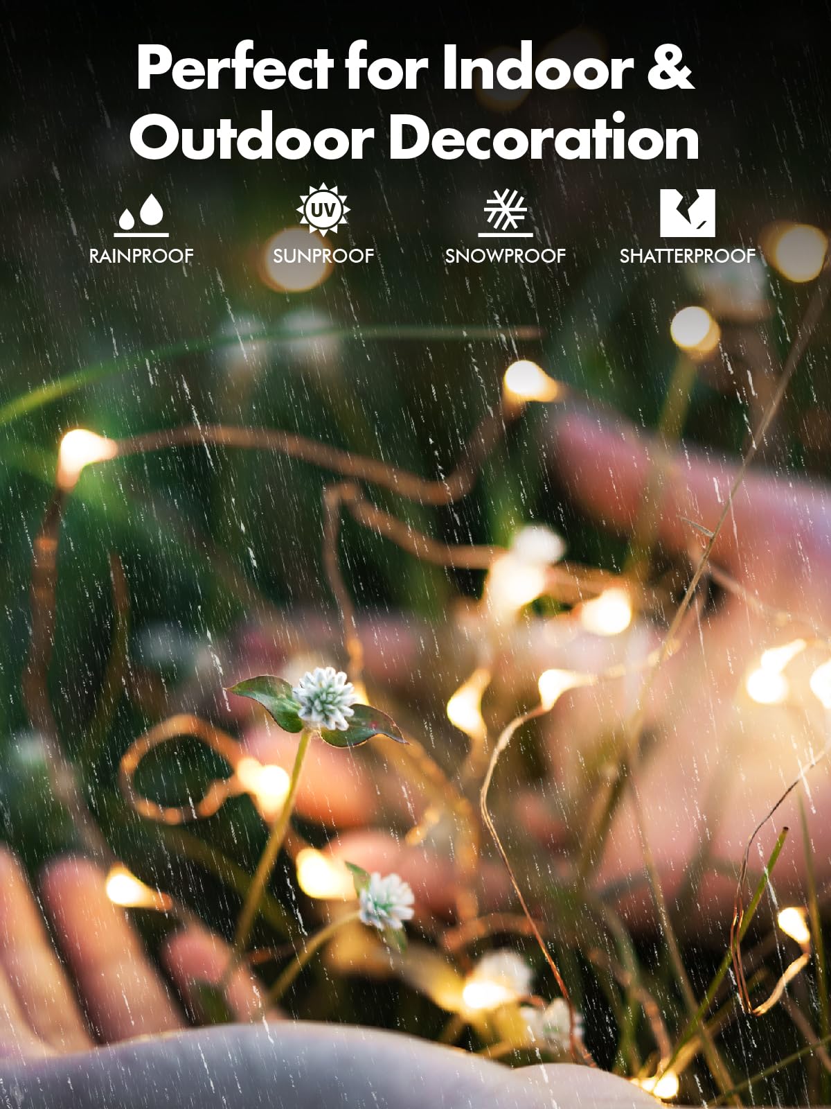 Twinkle Star 2 Pack Outdoor Solar String Lights, 39.4 Ft 120 Led Solar Powered Christmas Decorative Fairy Lights With 8 Modes, W