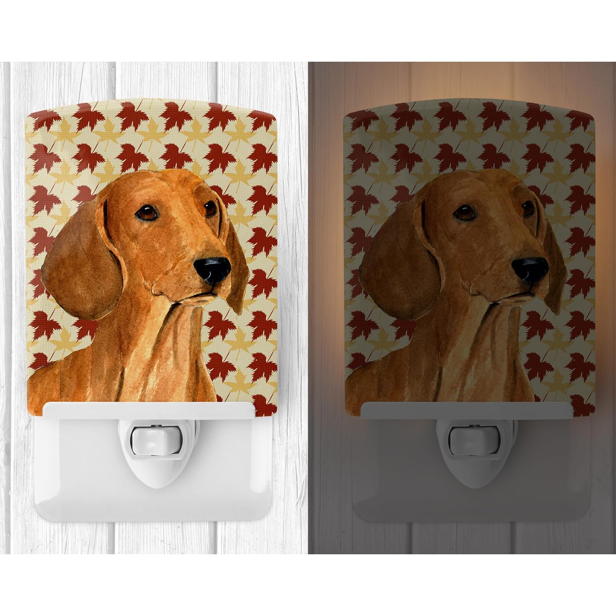 Carolines Treasures Night Light Dachshund Ceramic 6x4x3in Multicolor Model SS4369CNL Ideal for Bedroom Bathroom Nursery