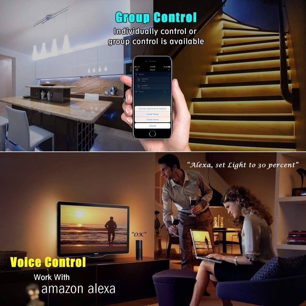Sumaote Rgbw Led Smart Controller For Android/Ios, Works With Alexa & Google Home
