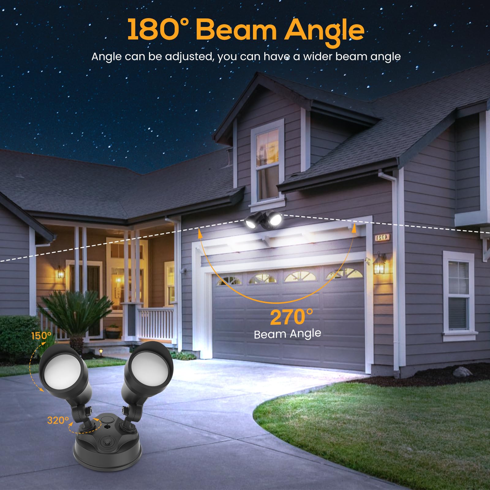 Alusso Dusk To Dawn Outdoor Lighting, 24W 2000Lm Dusk Till Dawn Outdoor Light, 3000K/4000K/6000K 3Cct Ip65 Security Lights Dusk To Dawn For House Garage Yard Walkway 1 Pack Black