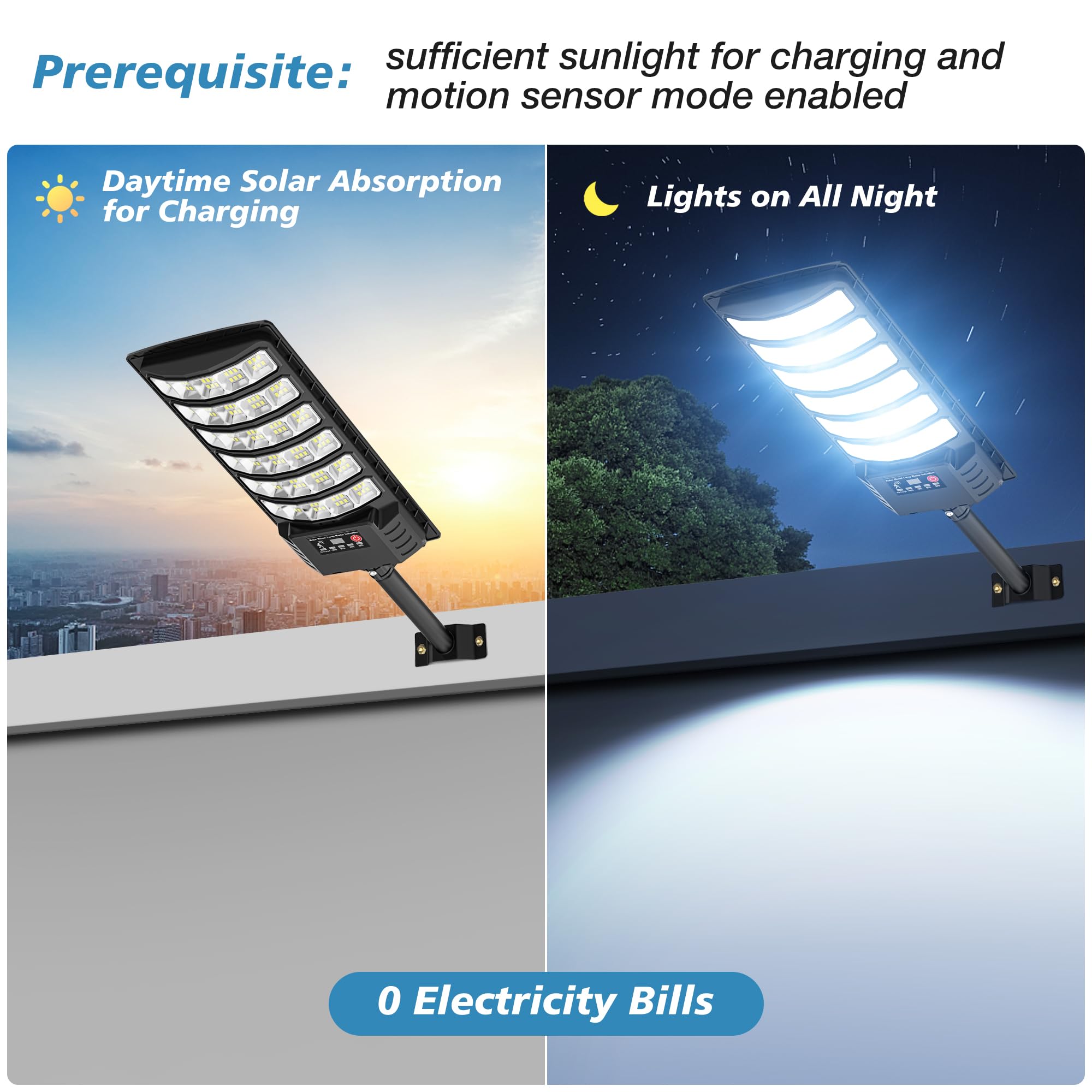 OKPRO Solar Street Lights Outdoor - Waterproof Dusk to Dawn with Motion Sensor, Remote Control, 4-Pack, Black, Model NZ180