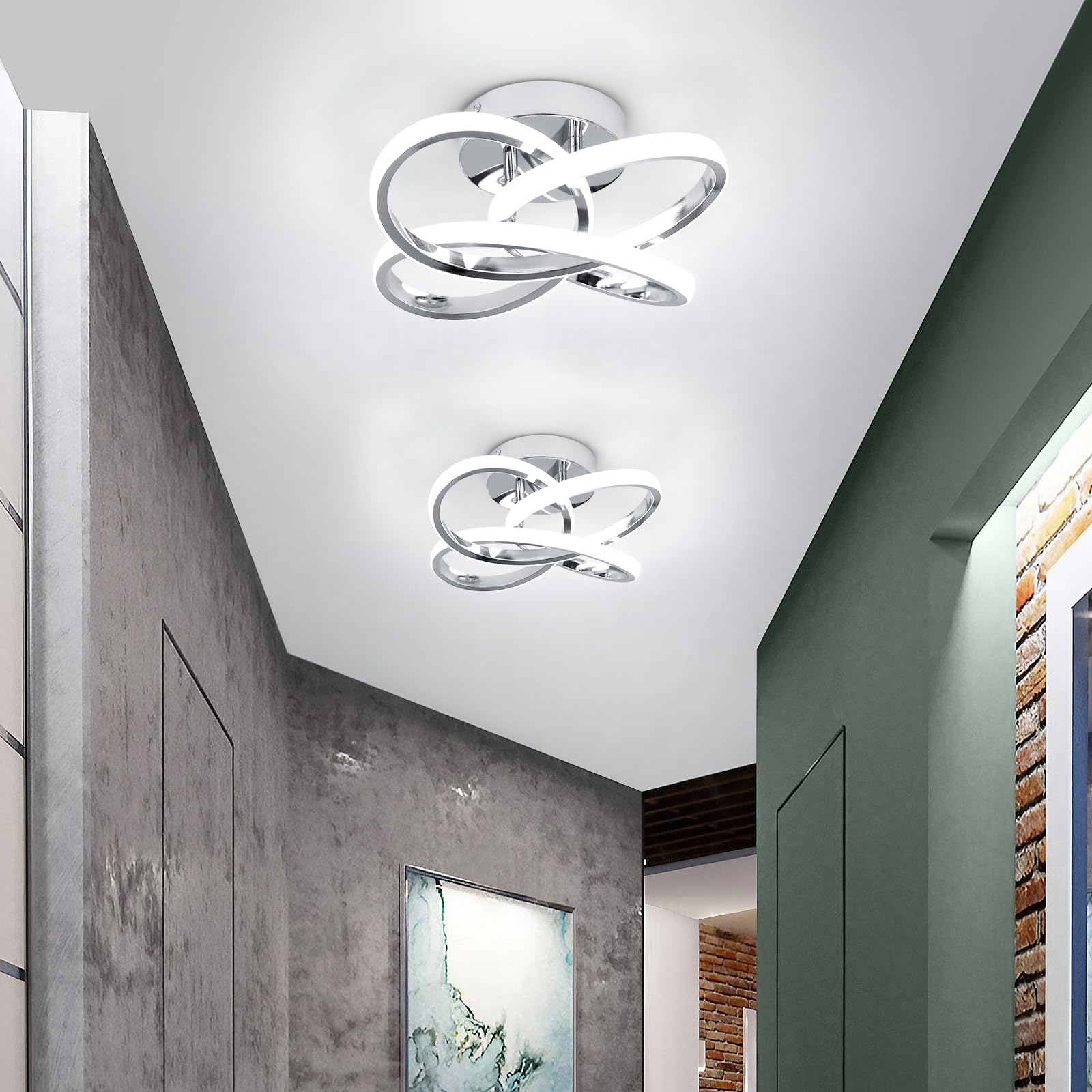 Caneoe Modern Ceiling Light Fixture,Small Led Hallway Light Fixtures Ceiling Lamp,Creative Close To Ceiling Lighting For Hallway