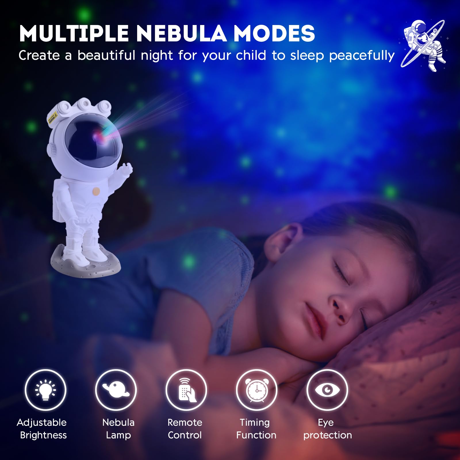 Astronaut Galaxy Projector,Starry Nebula Ceiling Lamp With Timer And Remote, Star Projector For Bedroom,Led Night Light For Kids,Gifts For Adults, Christmas, Birthday,Home Decor Aesthetic