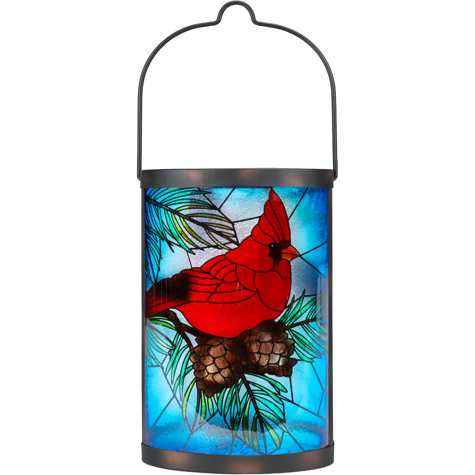MUMTOP Hanging Solar Lanterns Outdoor Waterproof, Christmas Lantern Cardinal Solar Lights Outdoor Decorative Solar Lanterns Tabl