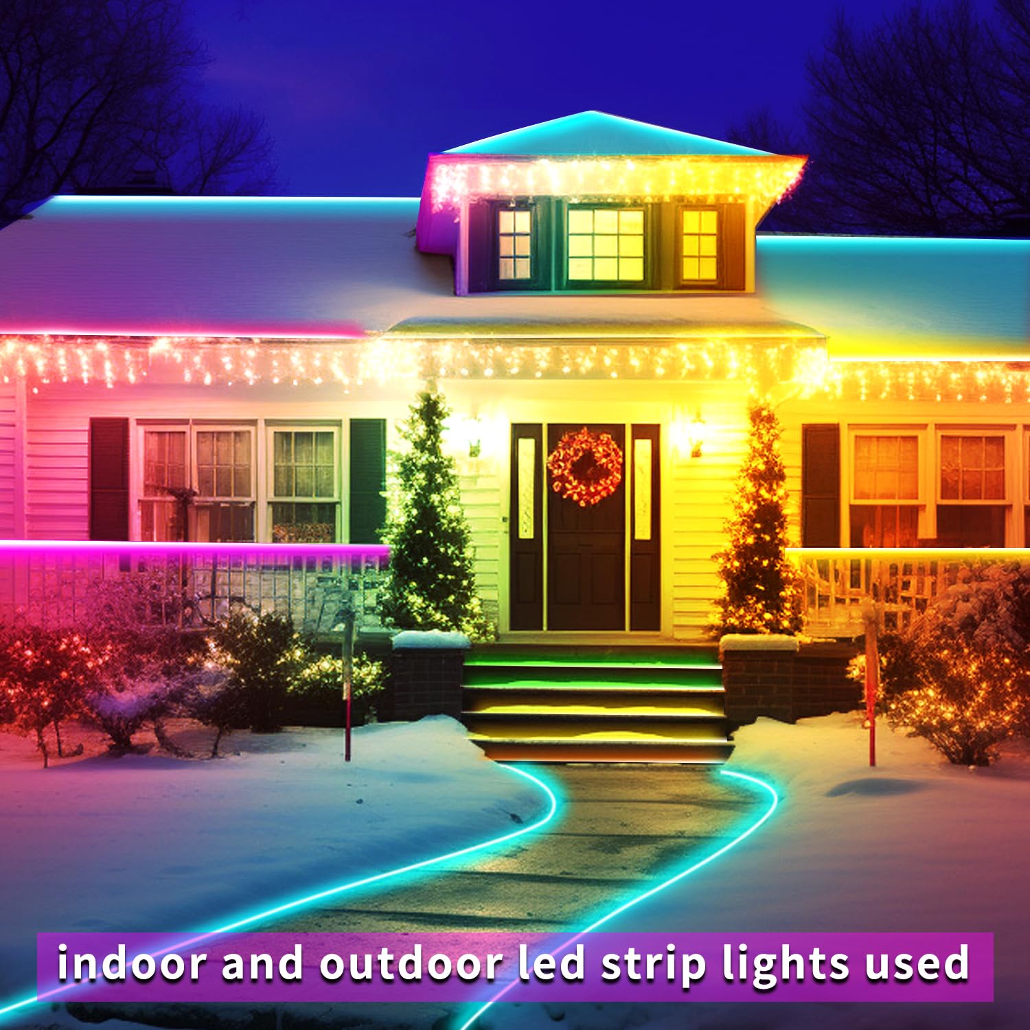 vimeepro 400ft IP68 Waterproof RGB LED Strip Light with Remote & App Control, Music Sync for Bedroom, Pool, Balcony (2 Rolls of 200ft)