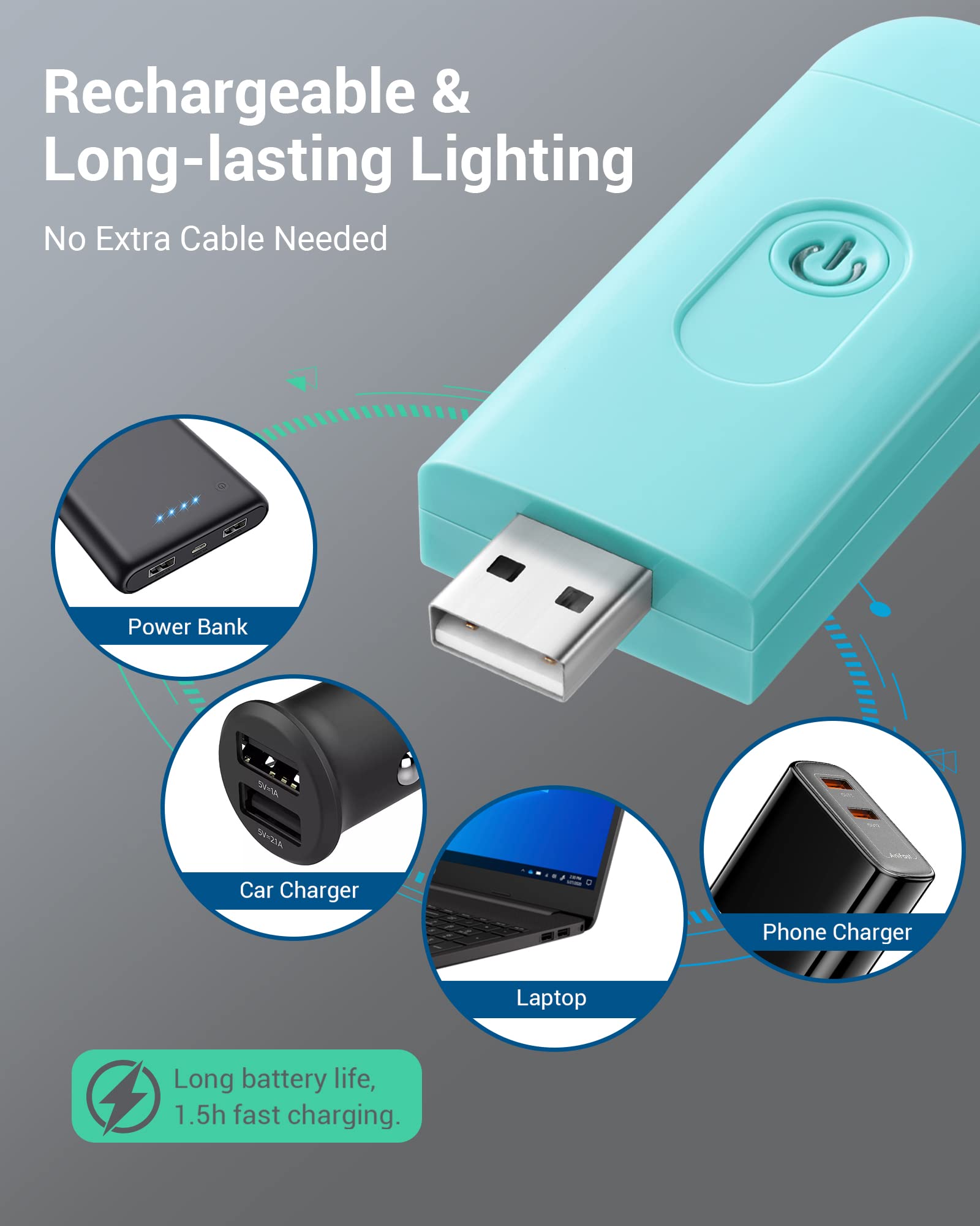 Dewenwils Book Reading Light With Clip, Usb Rechargeble Booklight For Reading In Bed, Clip On Book Lamp, Brightness Adjustable,