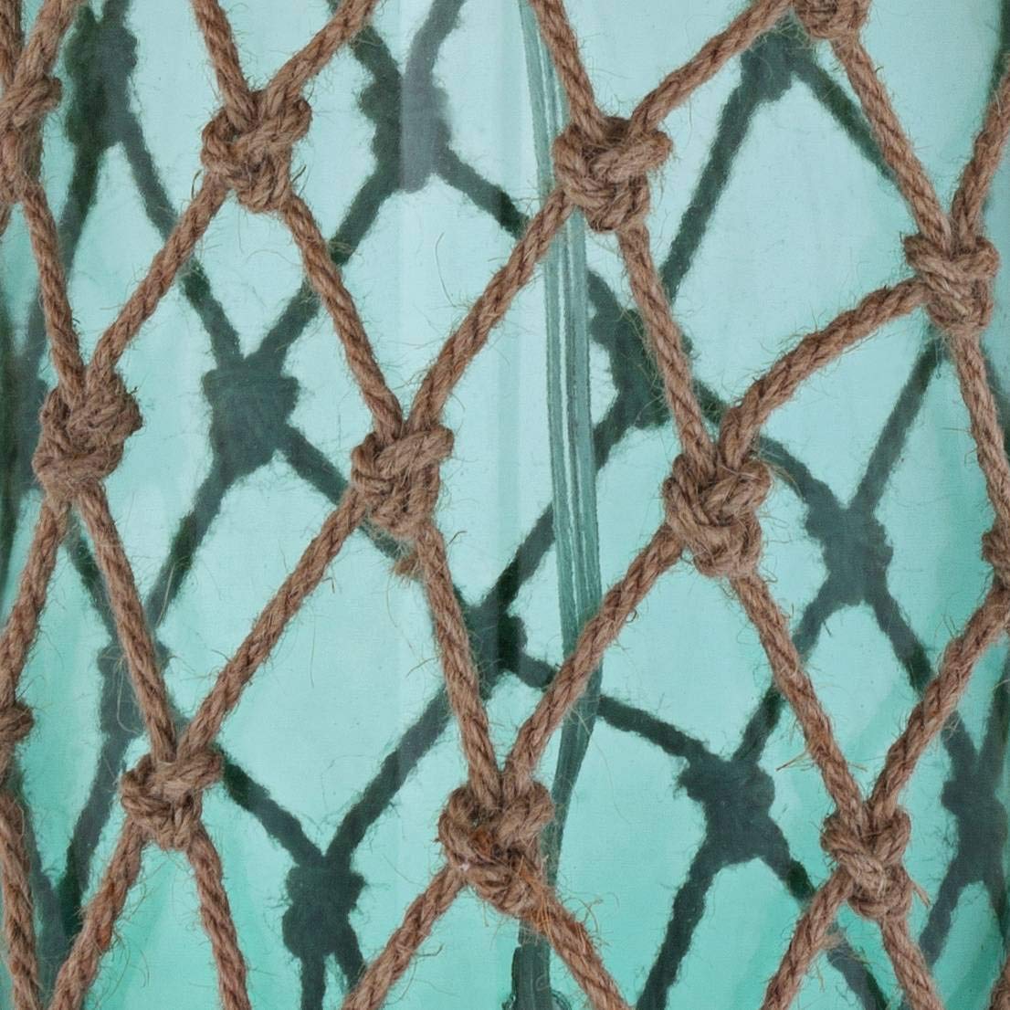 360 Lighting Crosby Cottage Accent Table Lamps 22.5 High Set Of 2 Natural Coastal Blue Green Rope Net Off White Drum Shade Decor