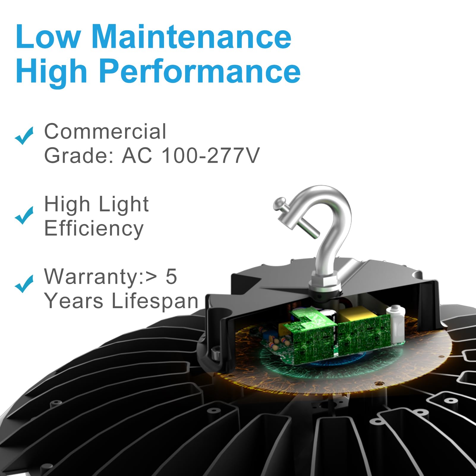 Lightdot 420W Led High Bay Light Ac100-277V High Bay Led Light 5000K Daylight Ufo Lights 60000Lm (1500W Mh/Hps) Replacement Ware