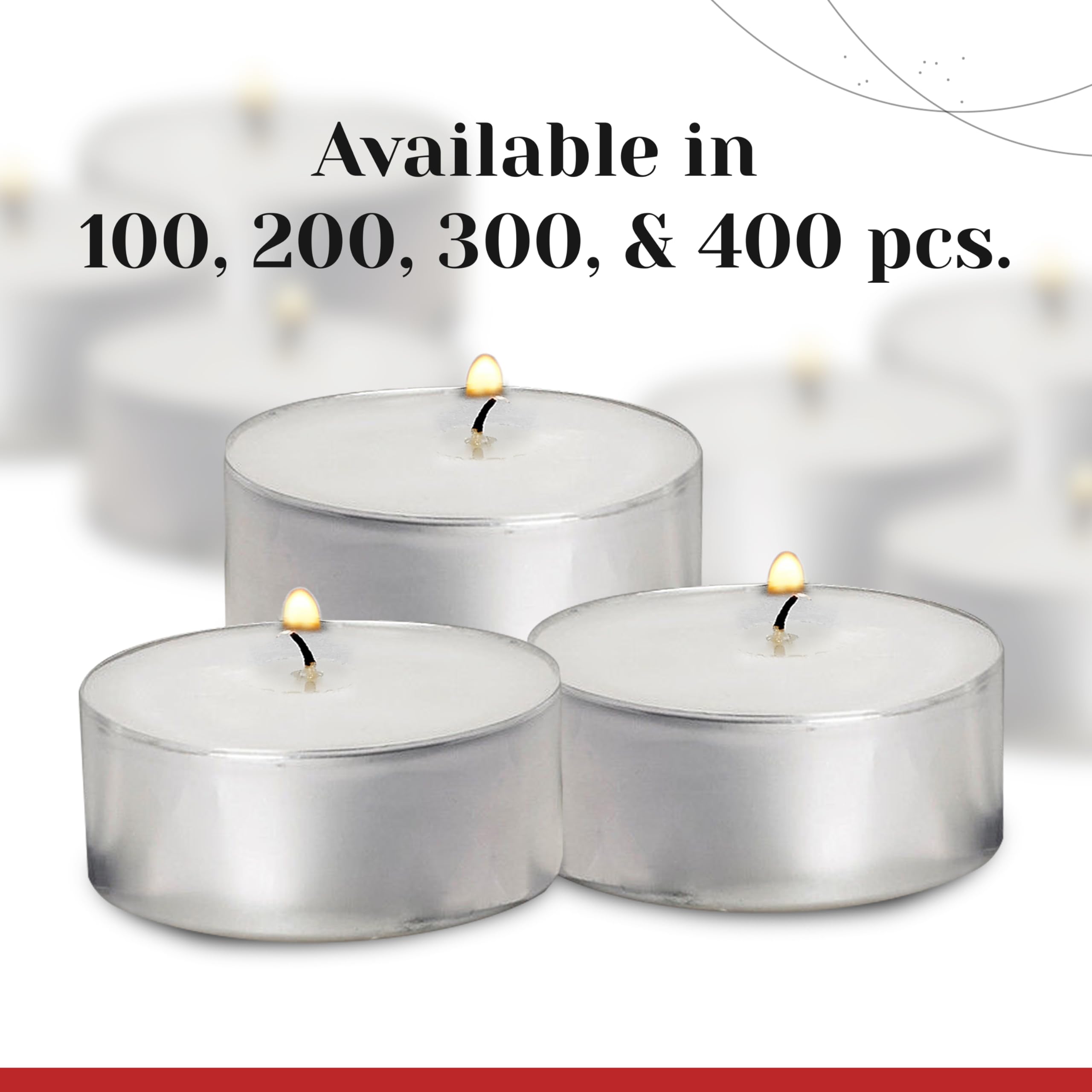 Parnoo White Tea Light Candles, 100 Pcs – 4.5-Hour Long Burn Time Small Candles, No Soot, Unscented With Cotton Wick In Metal Cups – Bulk Pack Of Candles For Romantic Dinners, Weddings, Spas, & Hotels