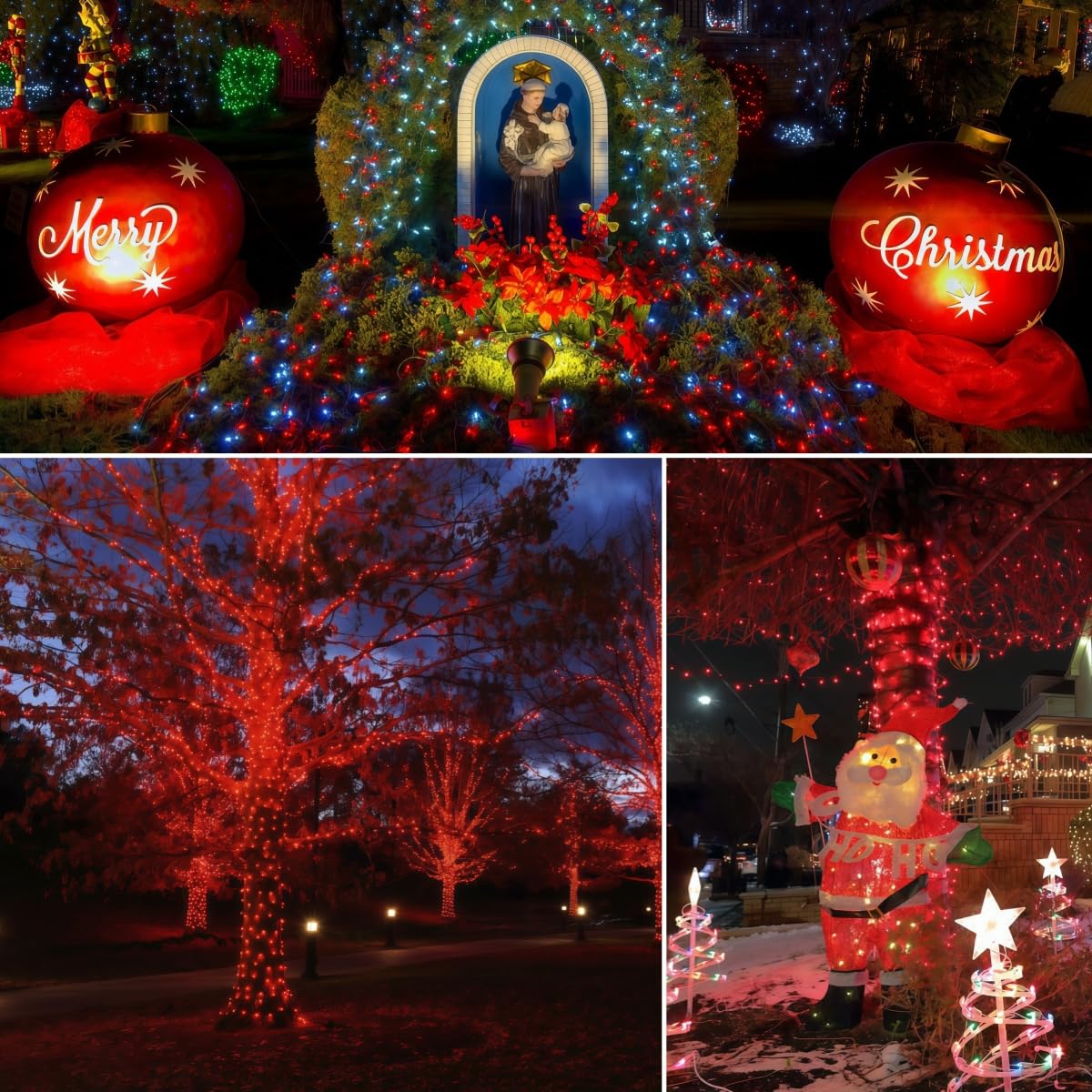 Watereem 2 Pack Red Christmas String Lights  100 Count Each  Incandescent Mini Christmas Lights  Connectable Xmas Tree Light For Indoor Outdoor Garland Birthday Holiday Wedding Festival Party