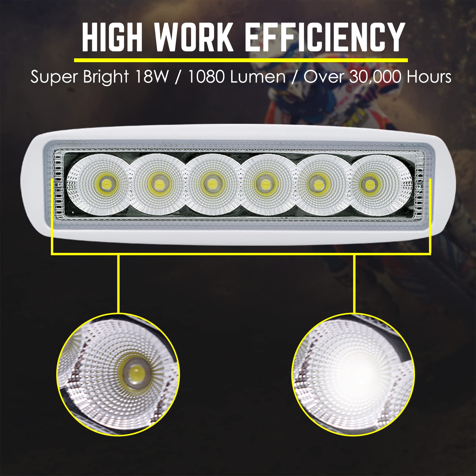 Acelane LED Boat Lights Marine Light Bar T-Top Spreader Light Bar White Flood Beams Boat Deck Lights Dock Lights IP67 Waterproof