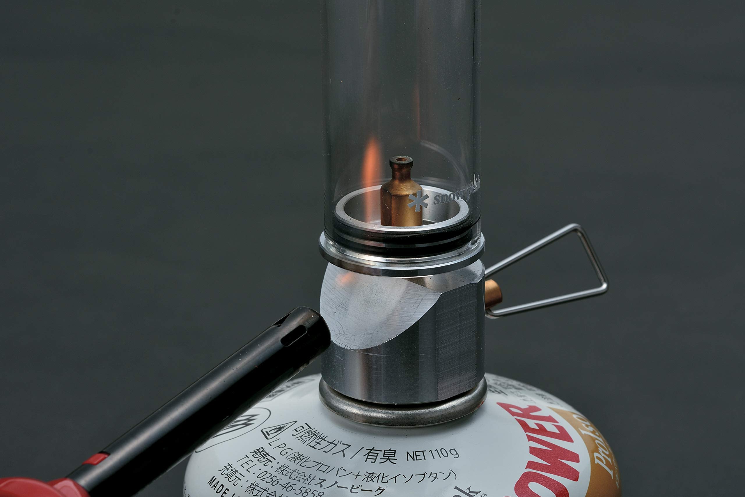 Snow Peak Mini Flame - Portable Gas Camping Lantern With Mini Flame - Durable Camping Equipment For Outdoor Lighting - Included Storage Case For Travel