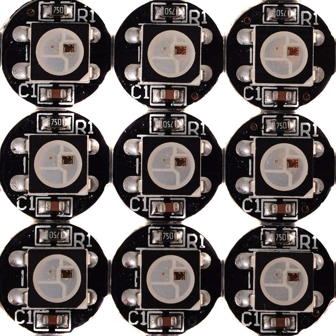 Btf-Lighting Ws2812B 100Pcs Rgb Led Pixel - Individually Addressable, Black Pcb, Dc5V, For Arduino
