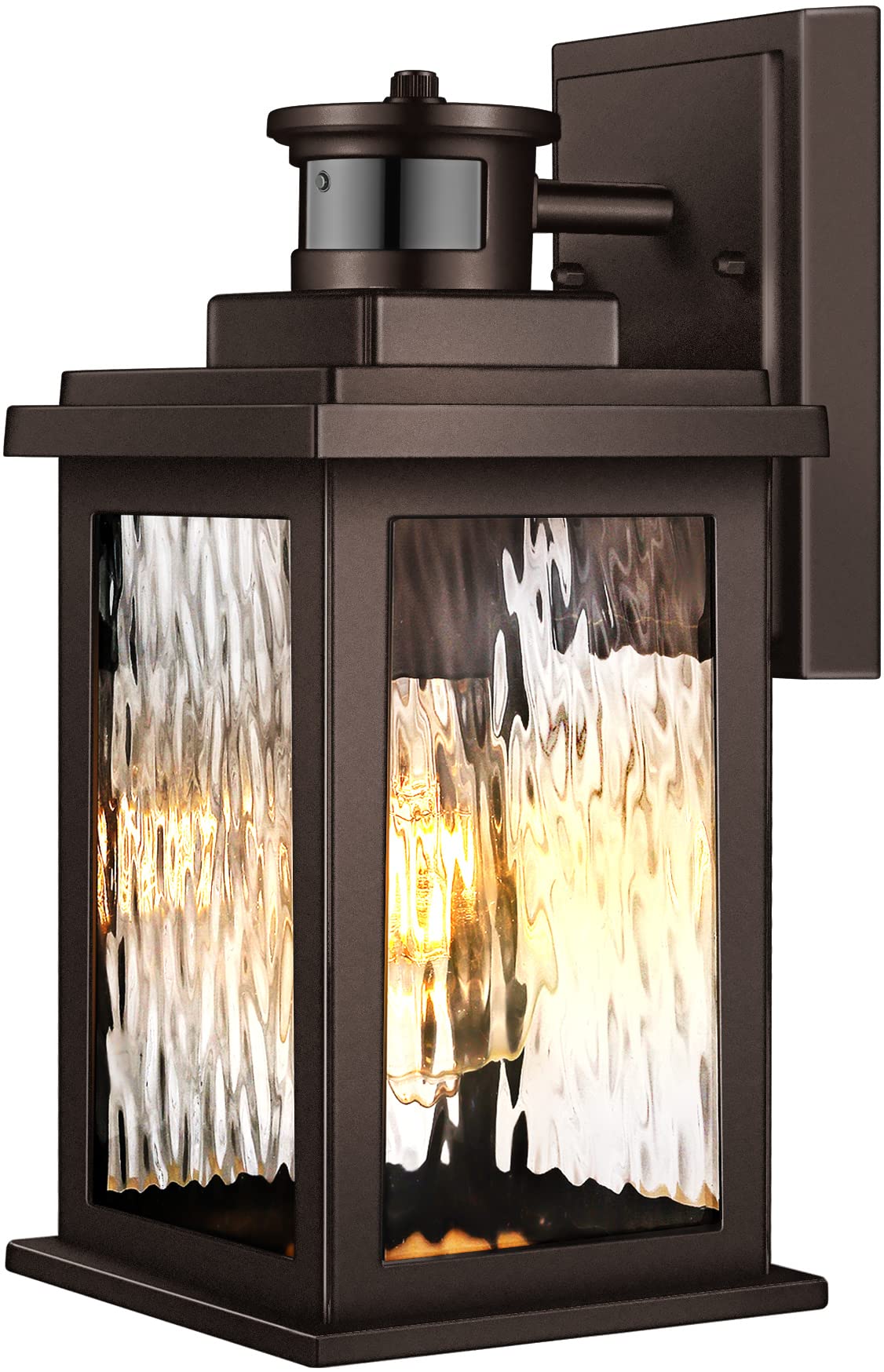 VIANIS Outdoor Motion Sensor Wall Lantern, Aluminum, Oil-Rubbed Bronze, Waterproof, Model V81011BR