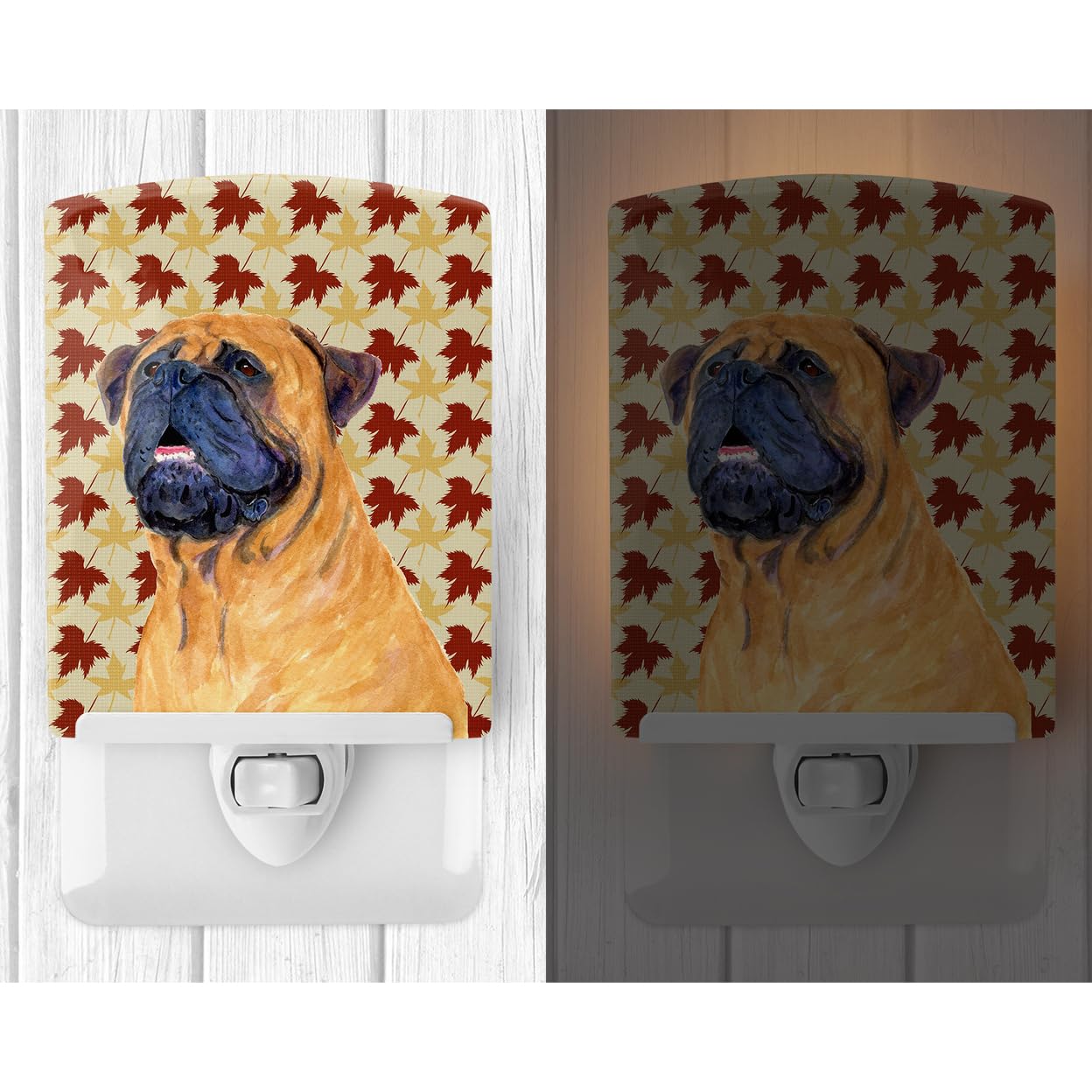 Carolines Treasures Night Light, Mastiff Portrait, Ceramic, UL-Certified, 6x4x3in, Multicolor, Model SS4336CNL