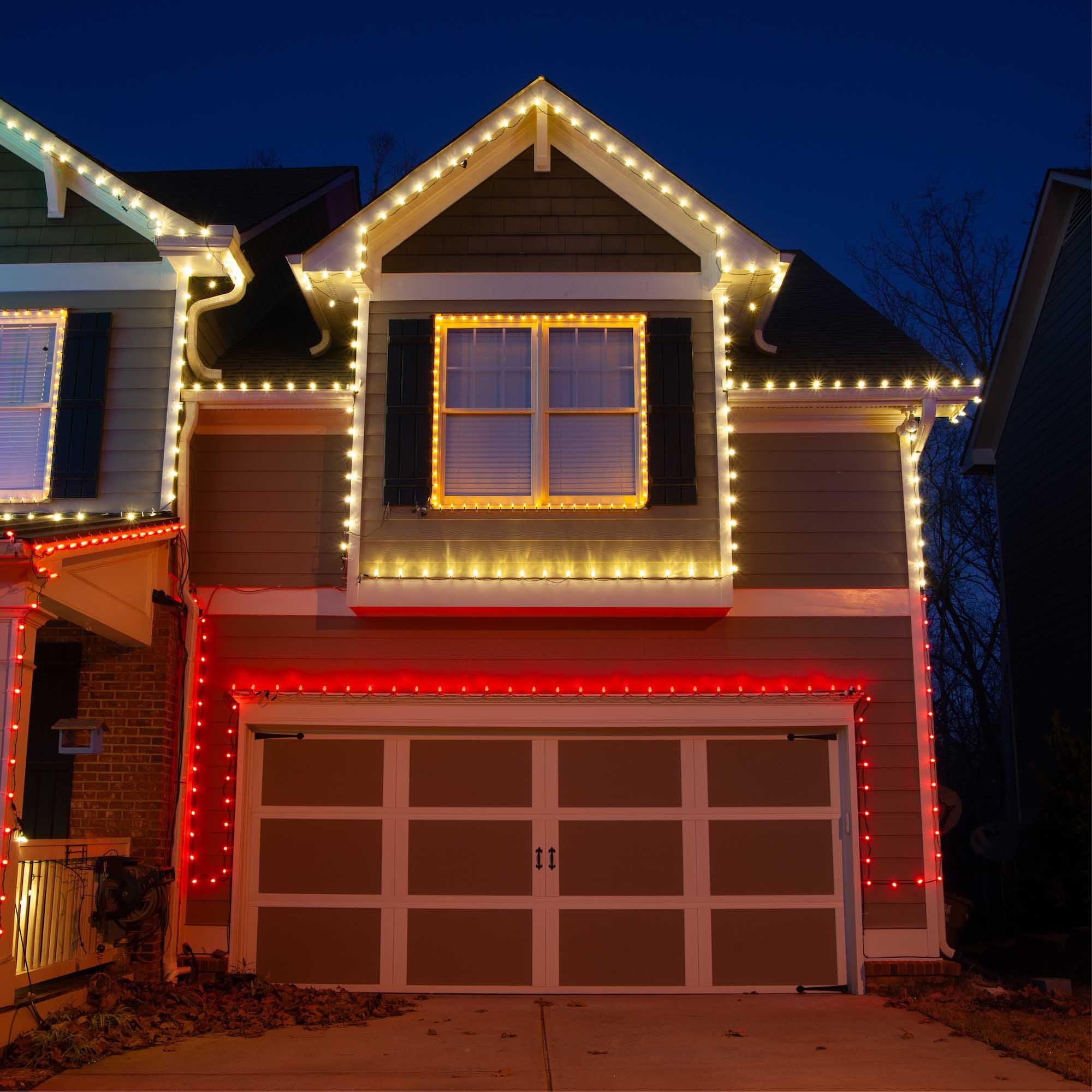 Wintergreen Lighting C7 Warm White Christmas Lights Set Of 25, 17 Ft, Led White Christmas Lights Outdoor-Indoor White Led Christmas Lights Party Wedding C7 Christmas Lights Warm White String Lights