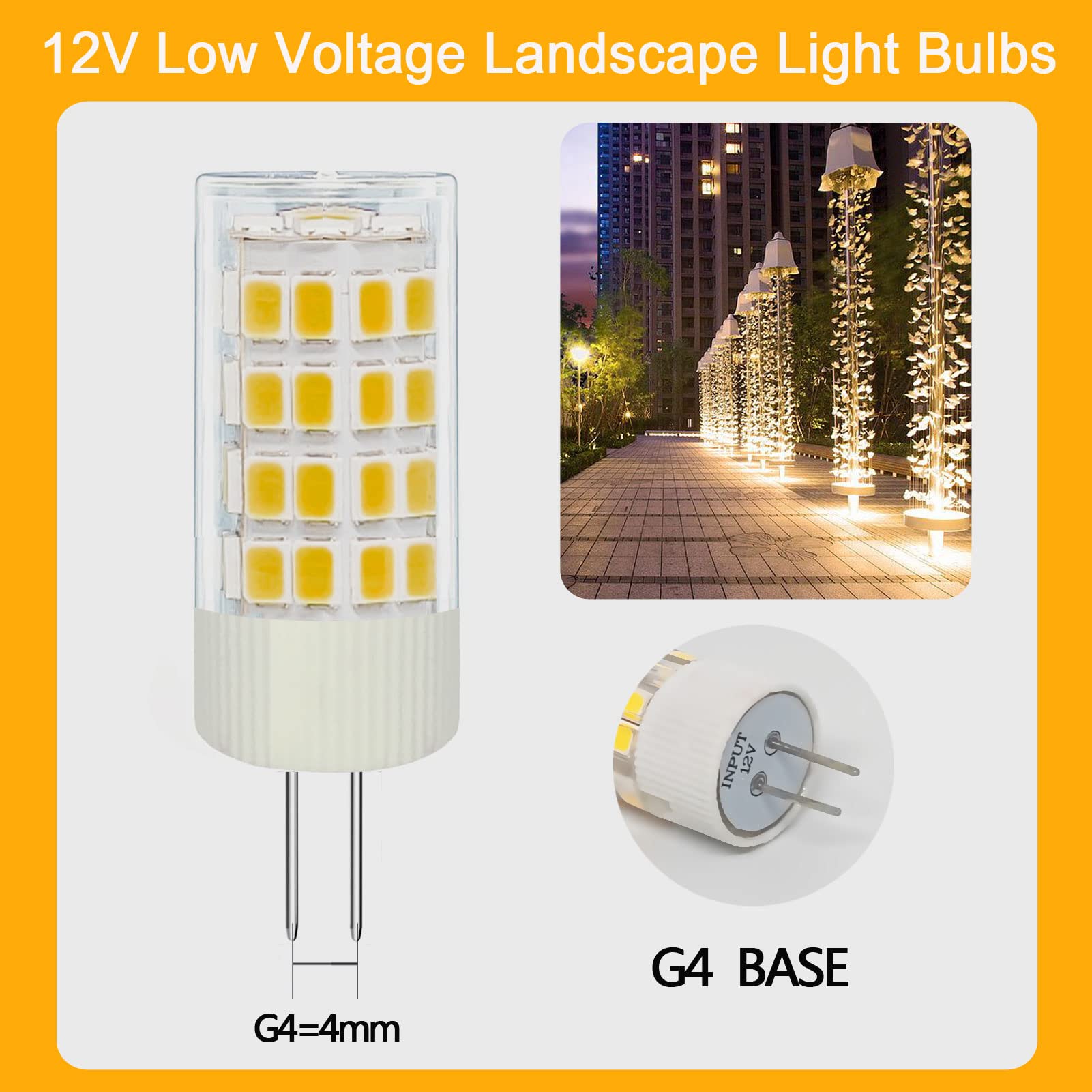 Tupolife G4 Led Bulb 3W 12V  20W -30W Halogen Jc Bulb Replacement  G4 Bi Pin Bulbs Warm White 3000K For Landscape Lighting  Under Cabinet Puck Light  Chandeliers  Track Lamp  10-Pack