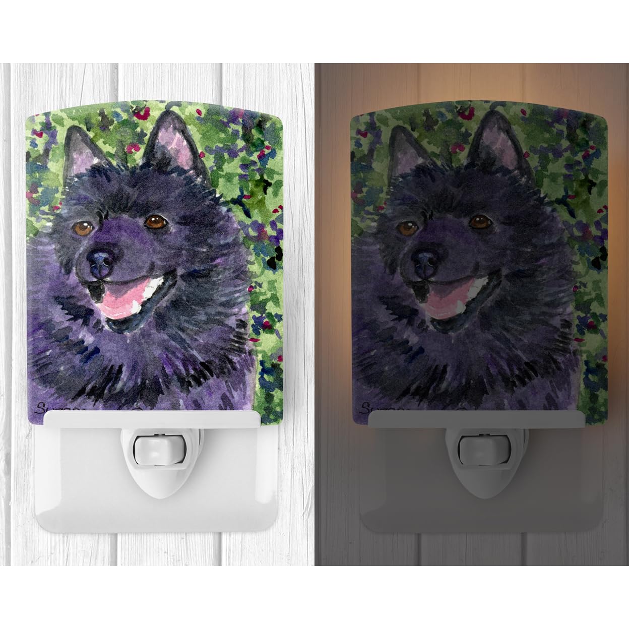 Carolines Treasures Night Light, Ceramic, Schipperke 8822, UL-Certified, 6x4x3 inches, Multicolor