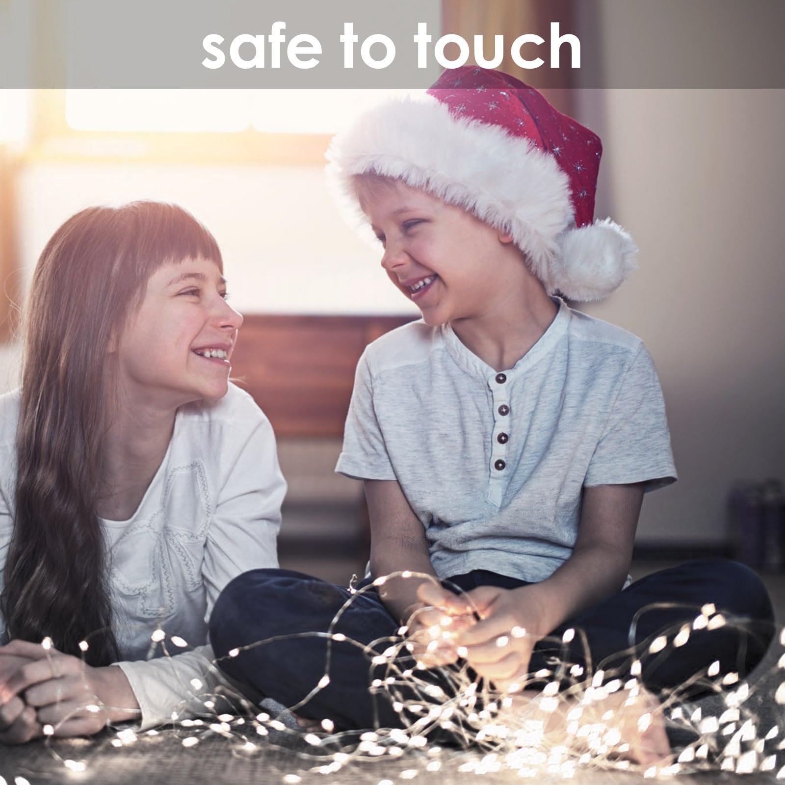 Albelt 2 Pack 100 LED Fairy Lights, Battery Operated, 33FT Waterproof, Remote, Timer, 8 Modes, Cool White, Model Sliver100