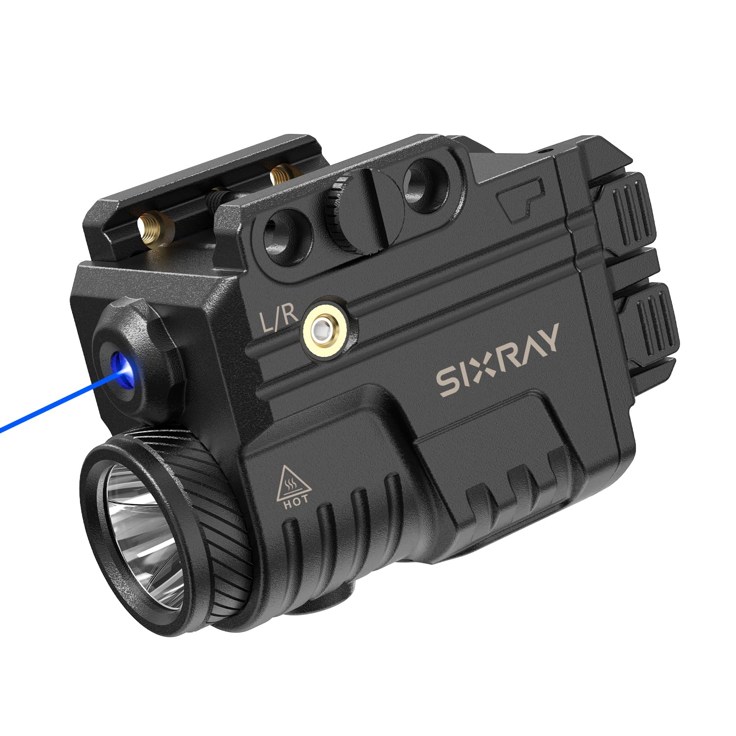SIXRAY Blue Beam Laser and Flashlight Combo for Handheld Toy  Rail Mounted Tactical Rechargeable Handheld Toy Flashlight Laser Combo Fit Picatinny  Blue Beam Class IIIA  Power Output Less Than 5mW