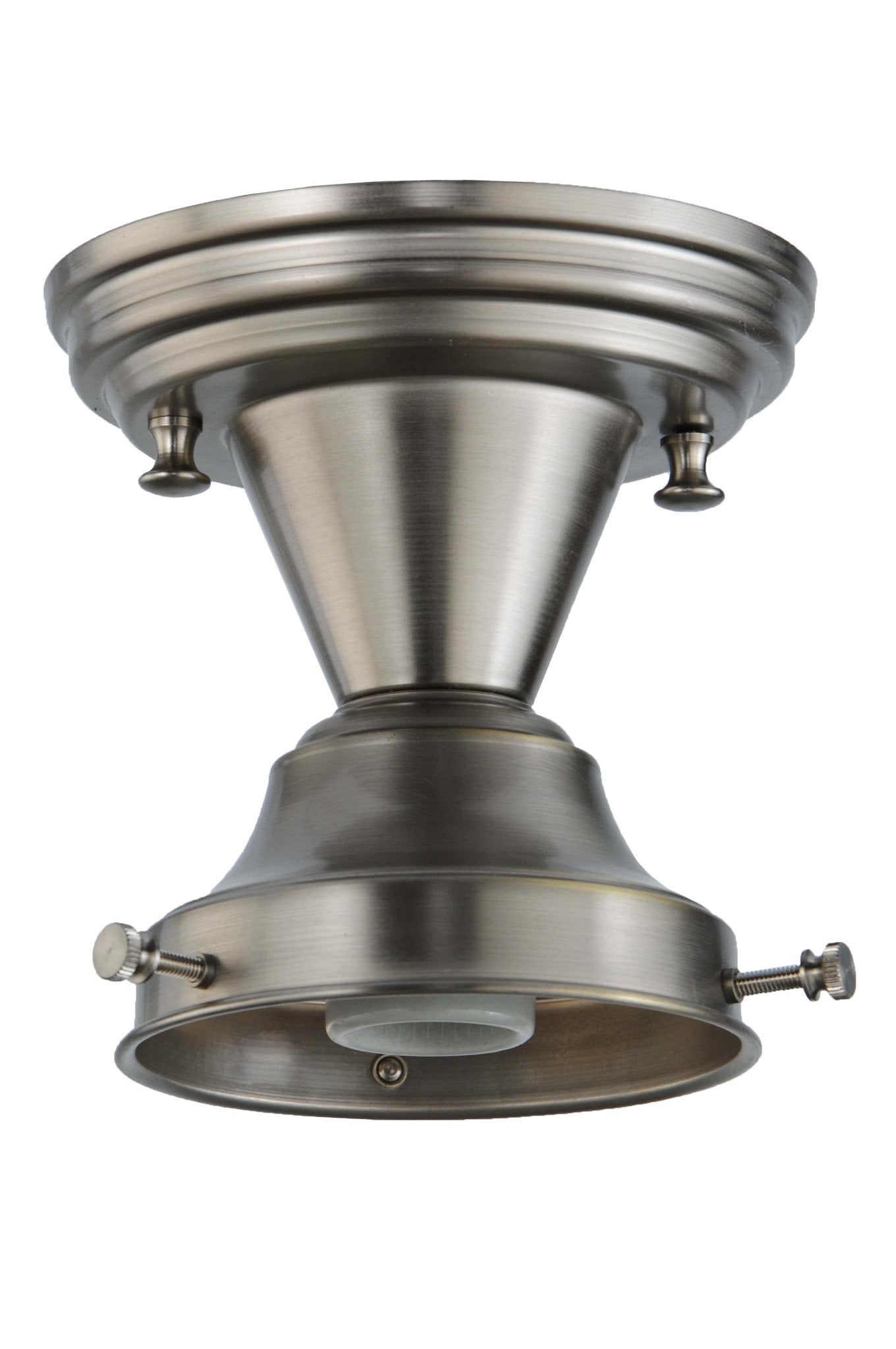 Meyda Tiffany Revival Lamp Base & Fixture Hardware, 5in Width, Pewter/Nickel/Silver, Model 110412, Glass Material