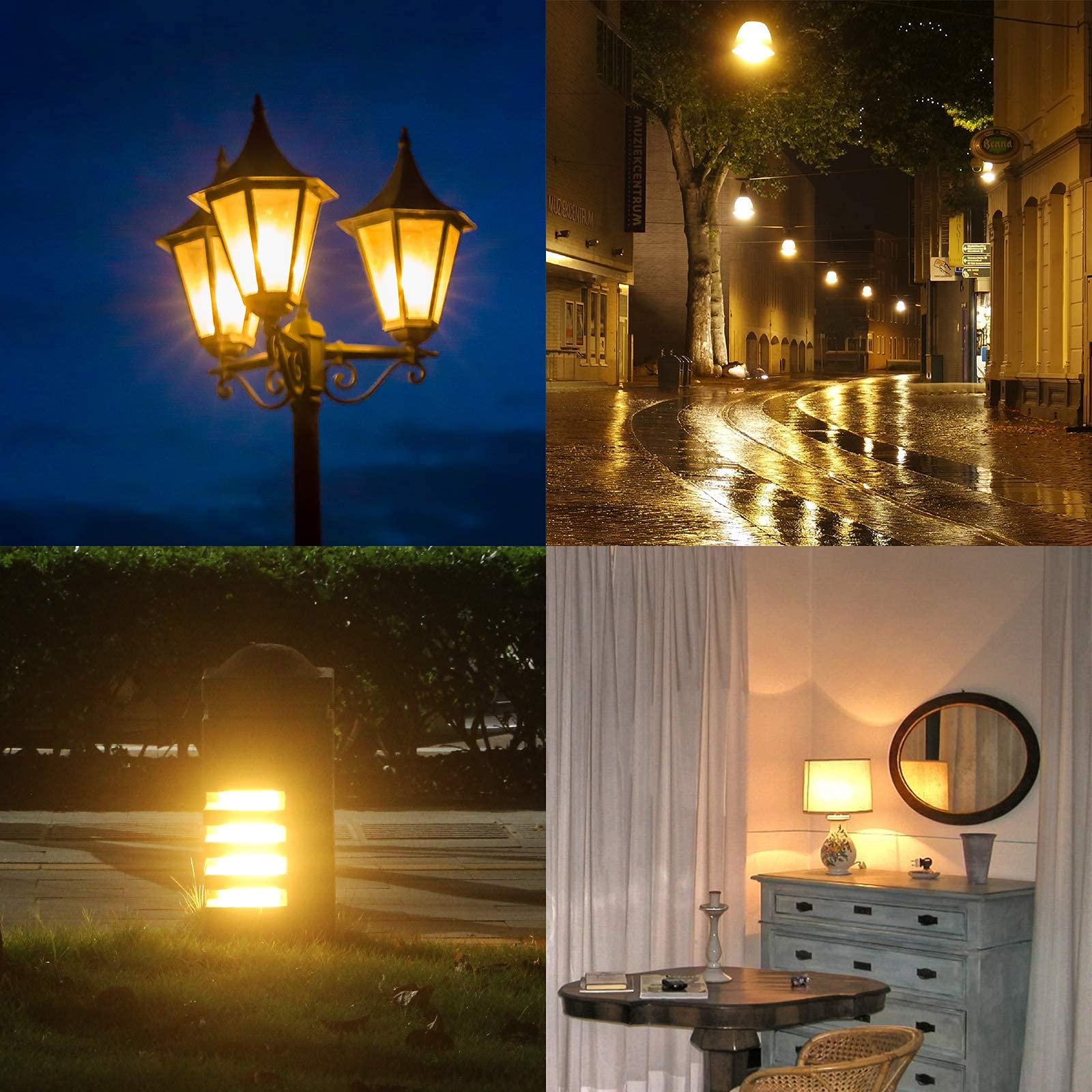 GREENIC LED Light Bulbs 60W A19 800Lm 2200K Yellow 2-Pack E26 Base