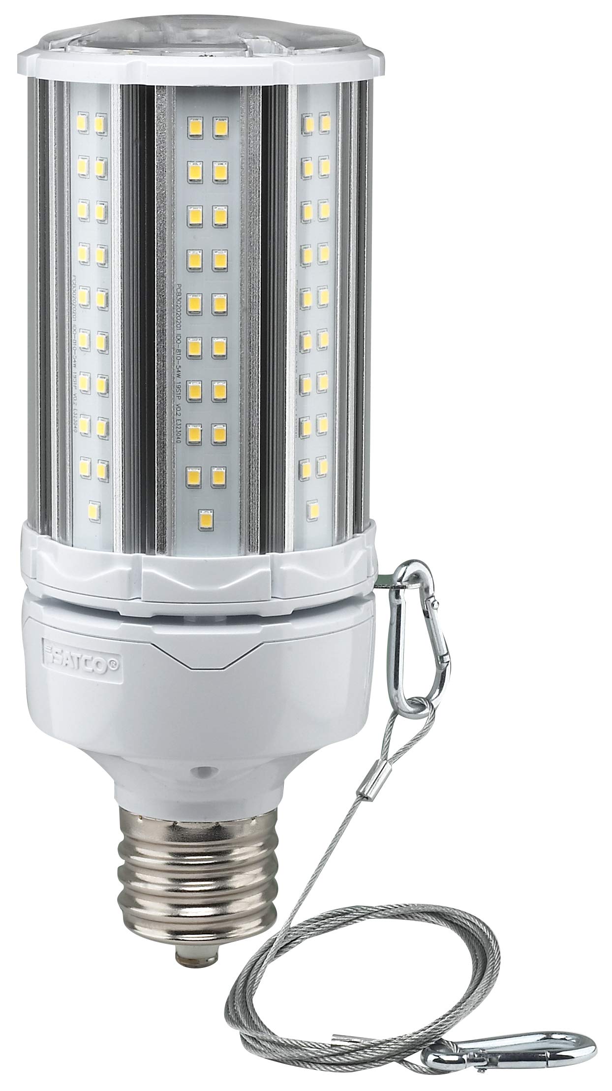 Satco S39394/04 Hi-Pro High Lumen Led Corncob Lamp, Hid-Replacement, 100-277V, 5000K, 54 Watts / Ex39 Base, (Pack Of 4)