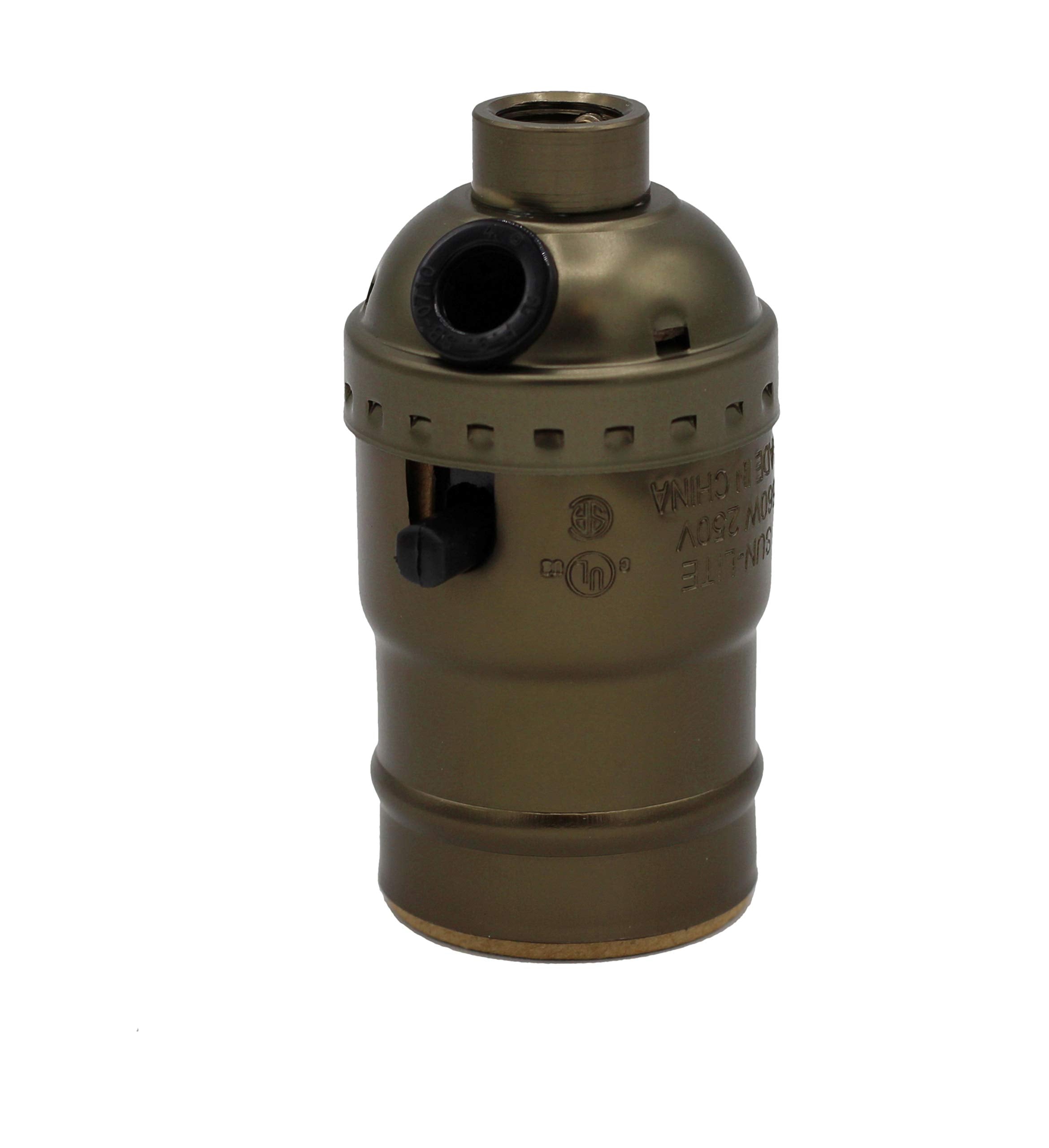 Creative Hobbies Lamp Kit For Liquor Bottles, Wine Bottles - Includes All Adapters, Socket, Cord And Harp (Antique)