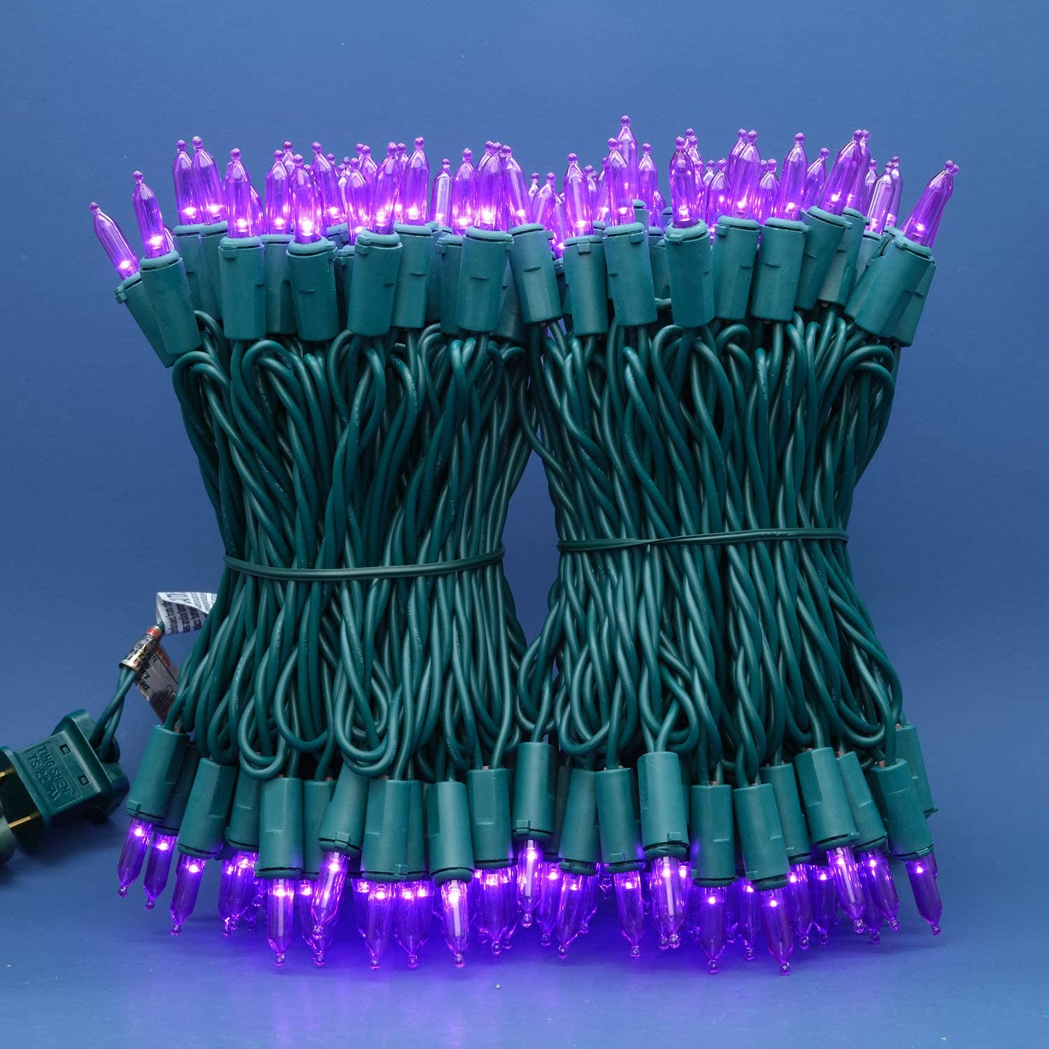 Sweet Shine 200 Count Purple Led Christmas Lights, 66 Ft Ul Certified Holiday String Lights