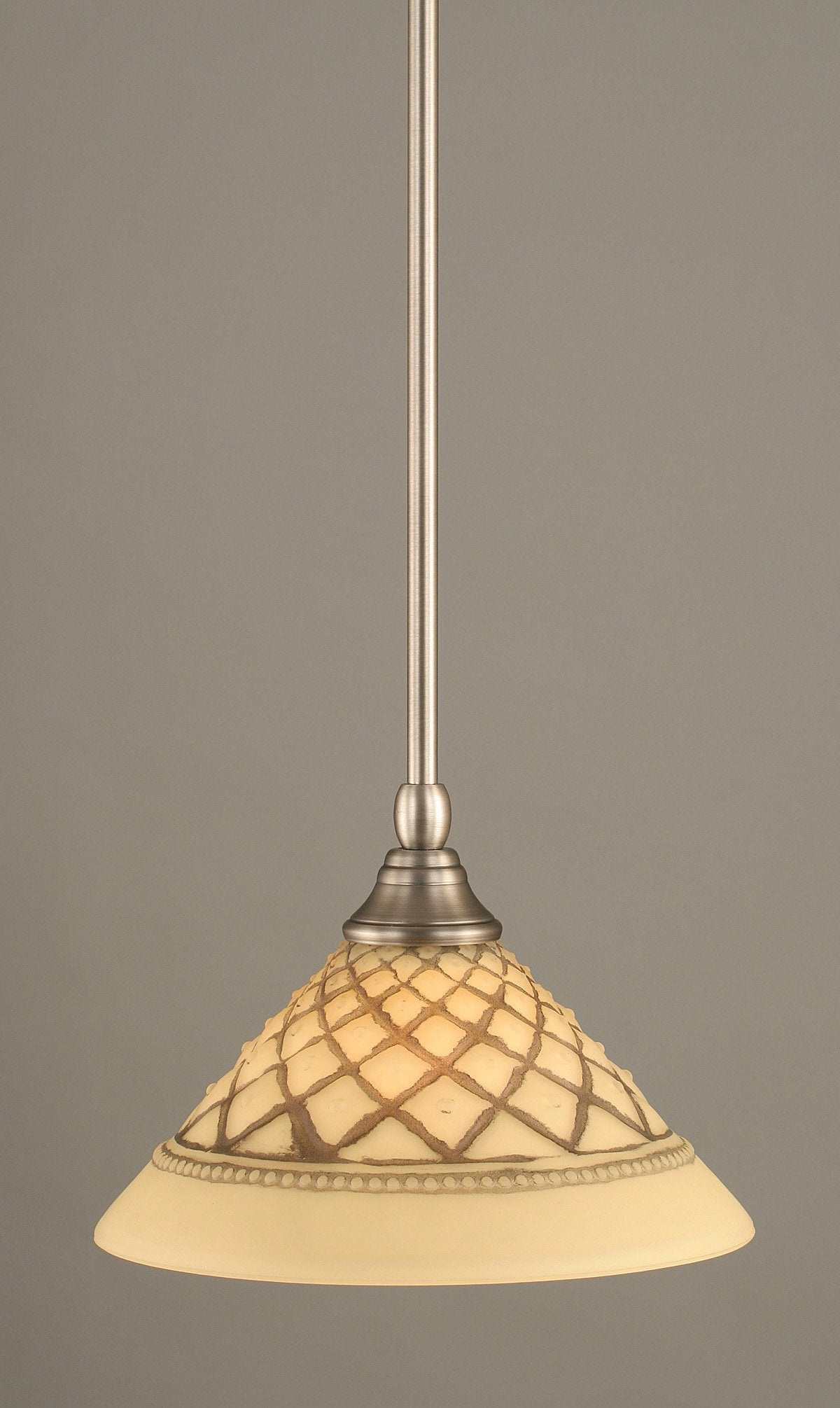 Toltec Lighting 1 Light Mini Pendant In Brushed Nickel (23-Bn-7183)