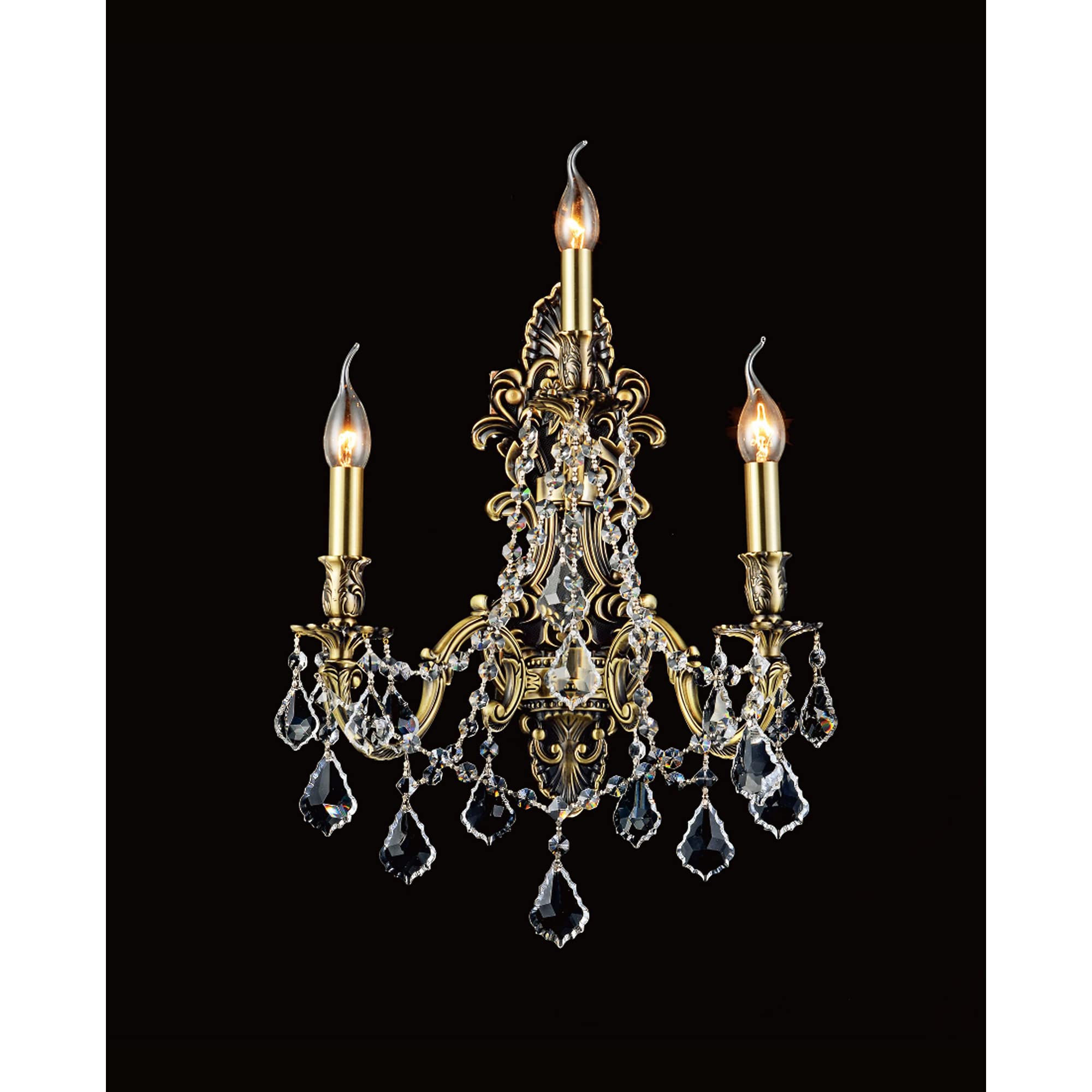 3 Light Wall Sconce with French Gold finish