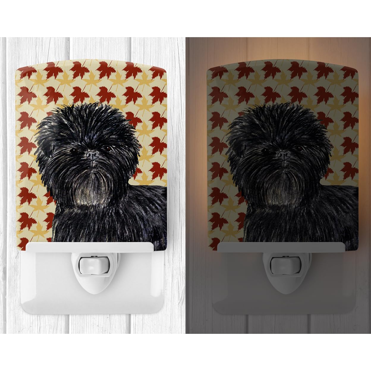 Carolines Treasures Night Light, Affenpinscher Design, Ceramic, UL-Certified, 6x4x3in, Multicolor, Model SS4345CNL