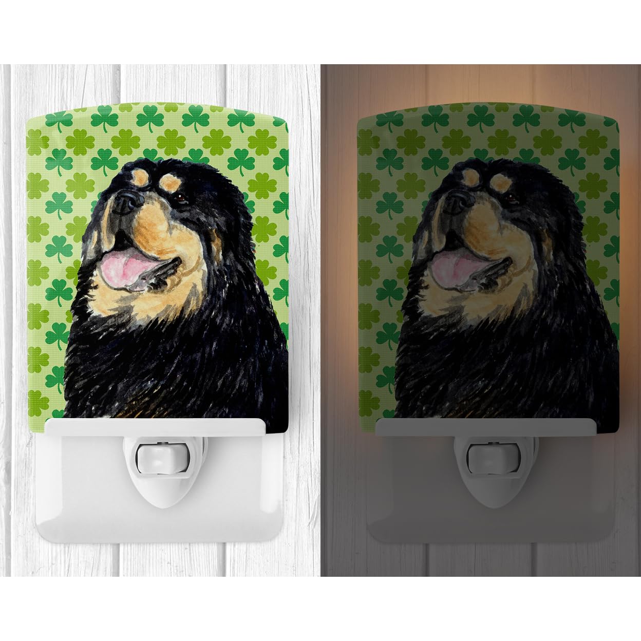 Carolines Treasures Ceramic Night Light Tibetan Mastiff 6x4x3 Multicolor Model SS4443CNL for Bedroom Bathroom Nursery