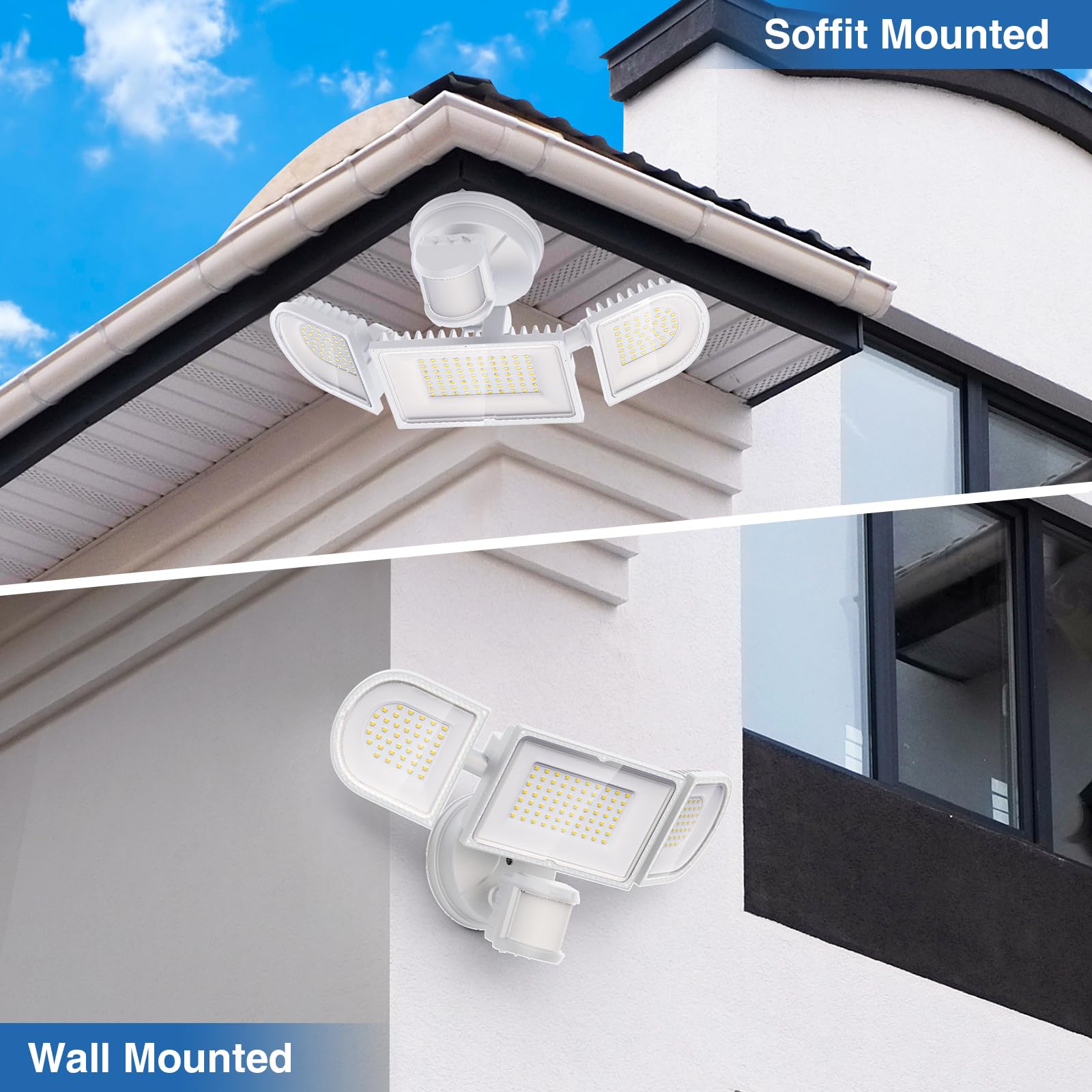 150W Motion Sensor Lights Outdoor For Outside  15000Lm Led Flood Lights Outdoor Wired Dusk To Dawn  Exterior Security Floodlight Fixture Waterproof Ip65  Outdoor Lighting For House  Garage 2 Pack