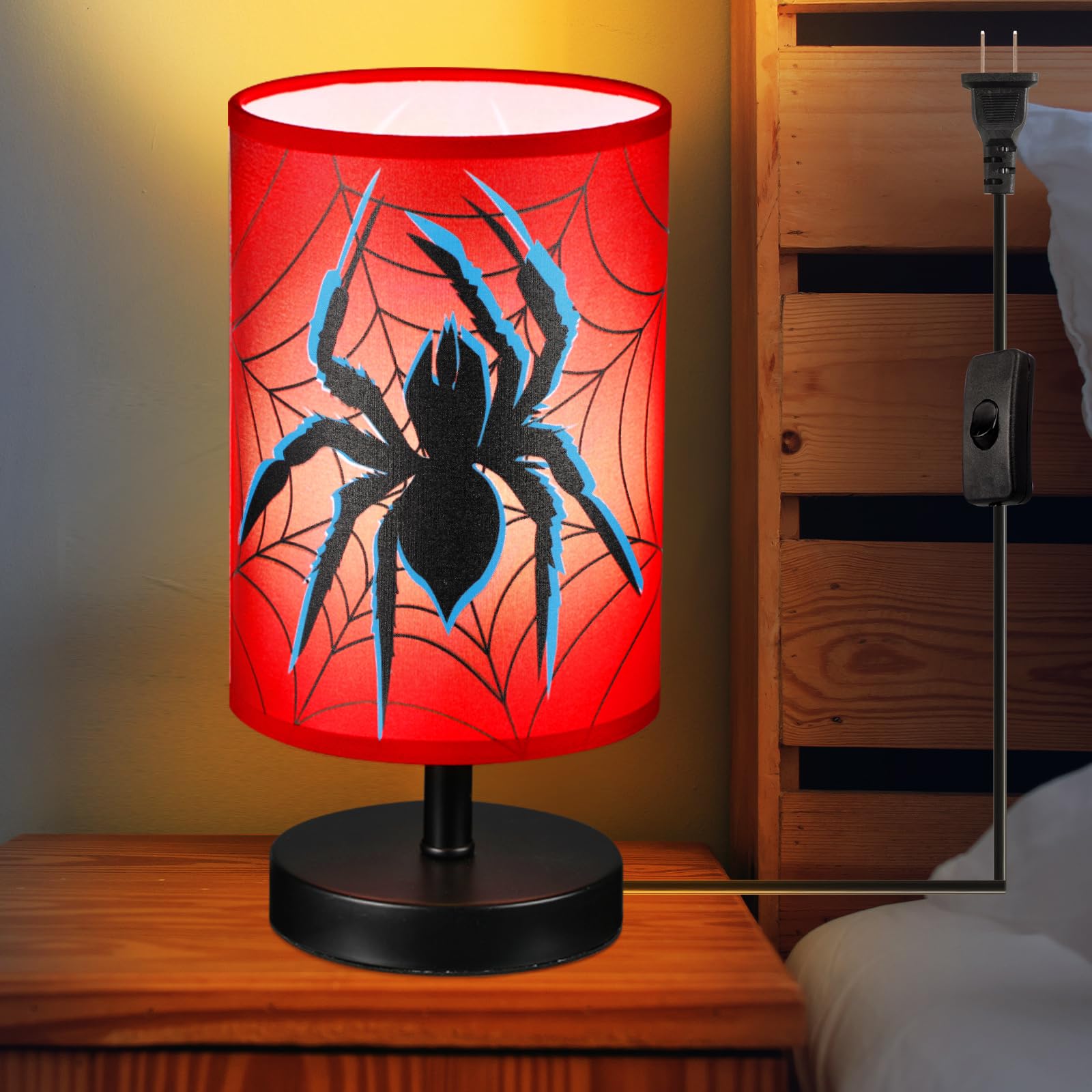 Glooglitter Spider Table Lamp, Dimmable Lights, 9.72x5.12 Inch, Linen, Classic Color, Model JEI-Glooglitter-1422