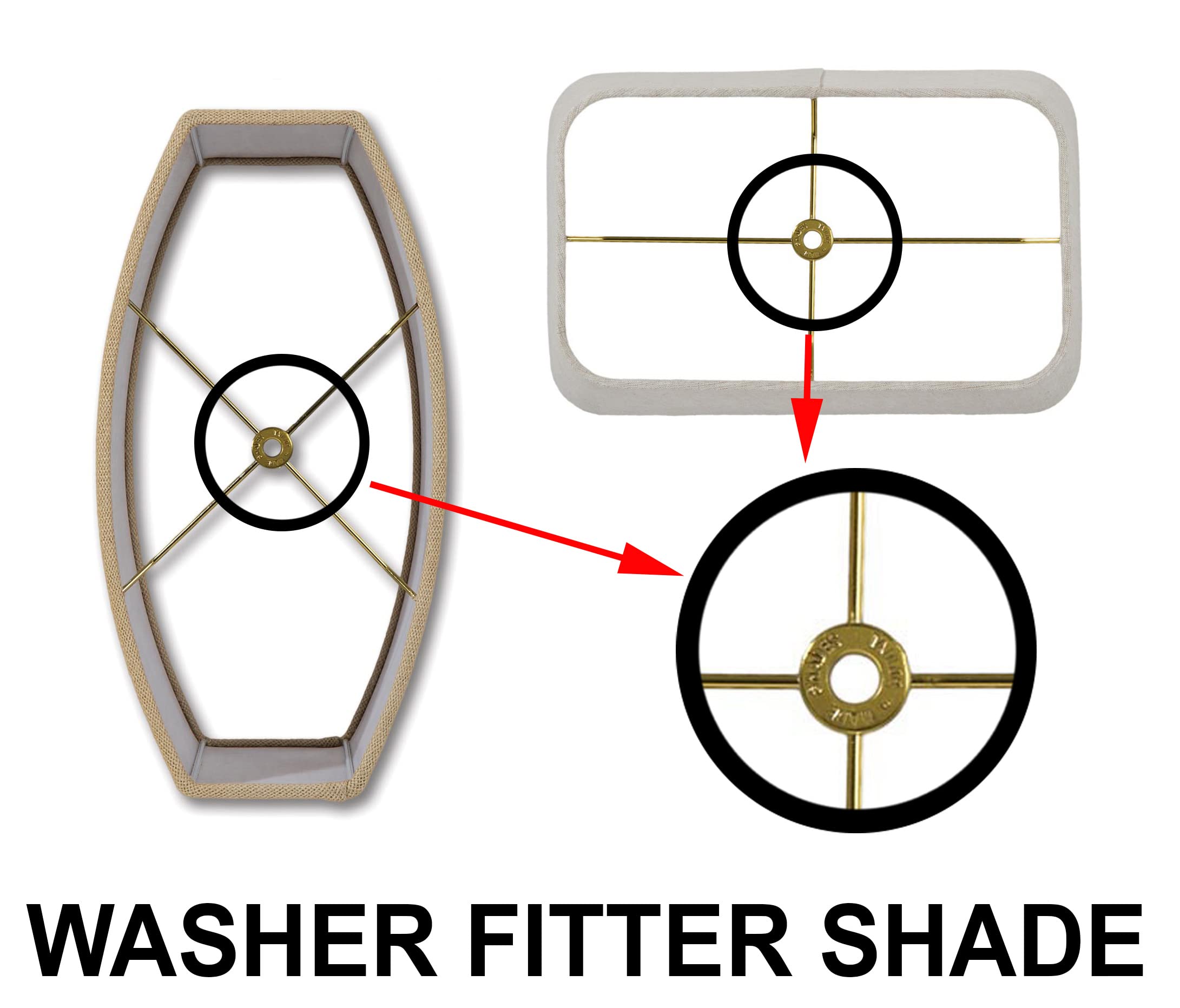 B&P Lamp 12 Inch Heavy Duty Lamp Shade Harp Holder, Antique Bronze Finish