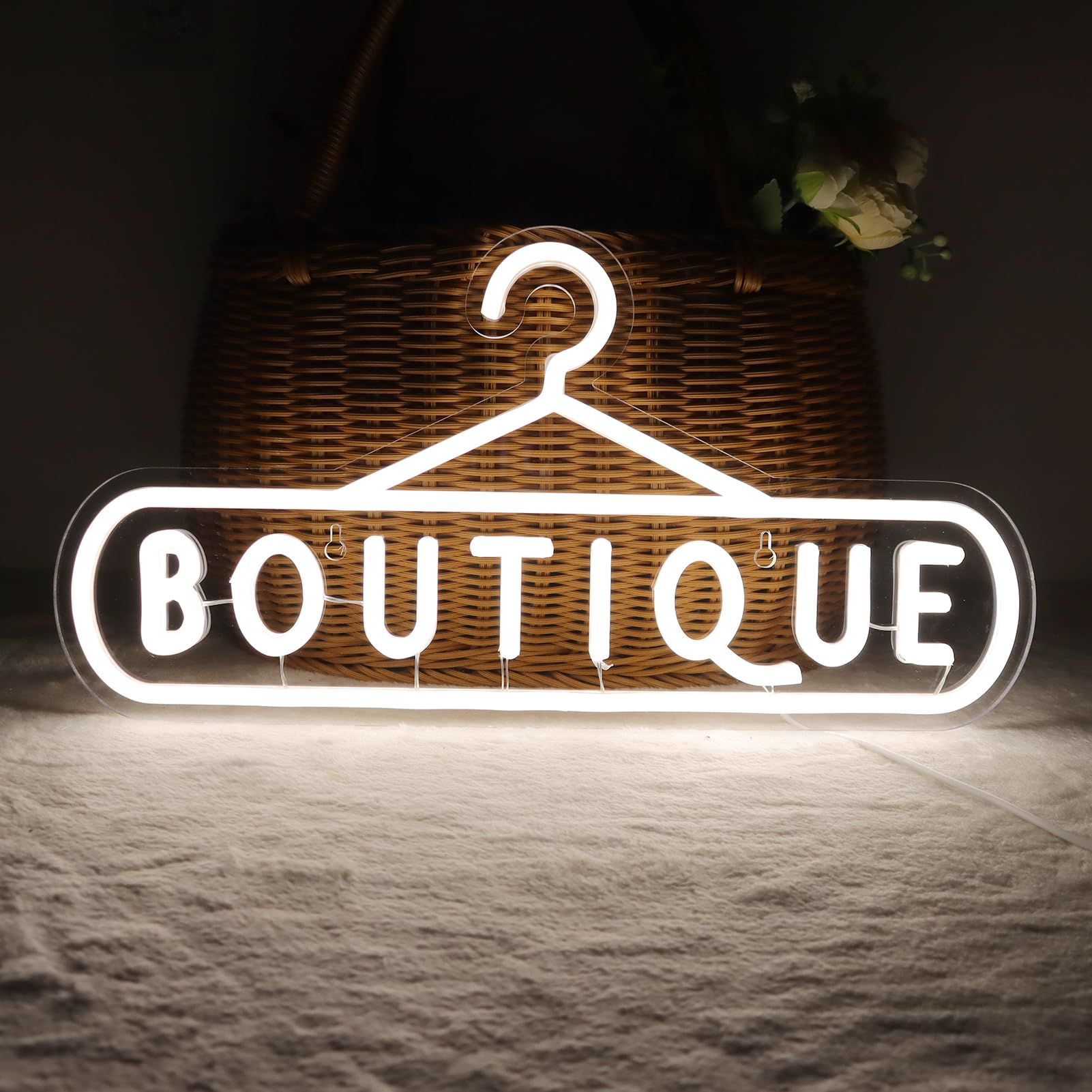 Balanar Neon Wall Sign for Boutique Decor - LED Art Light - 16.1inx8.1in - Glass - Unique Gift