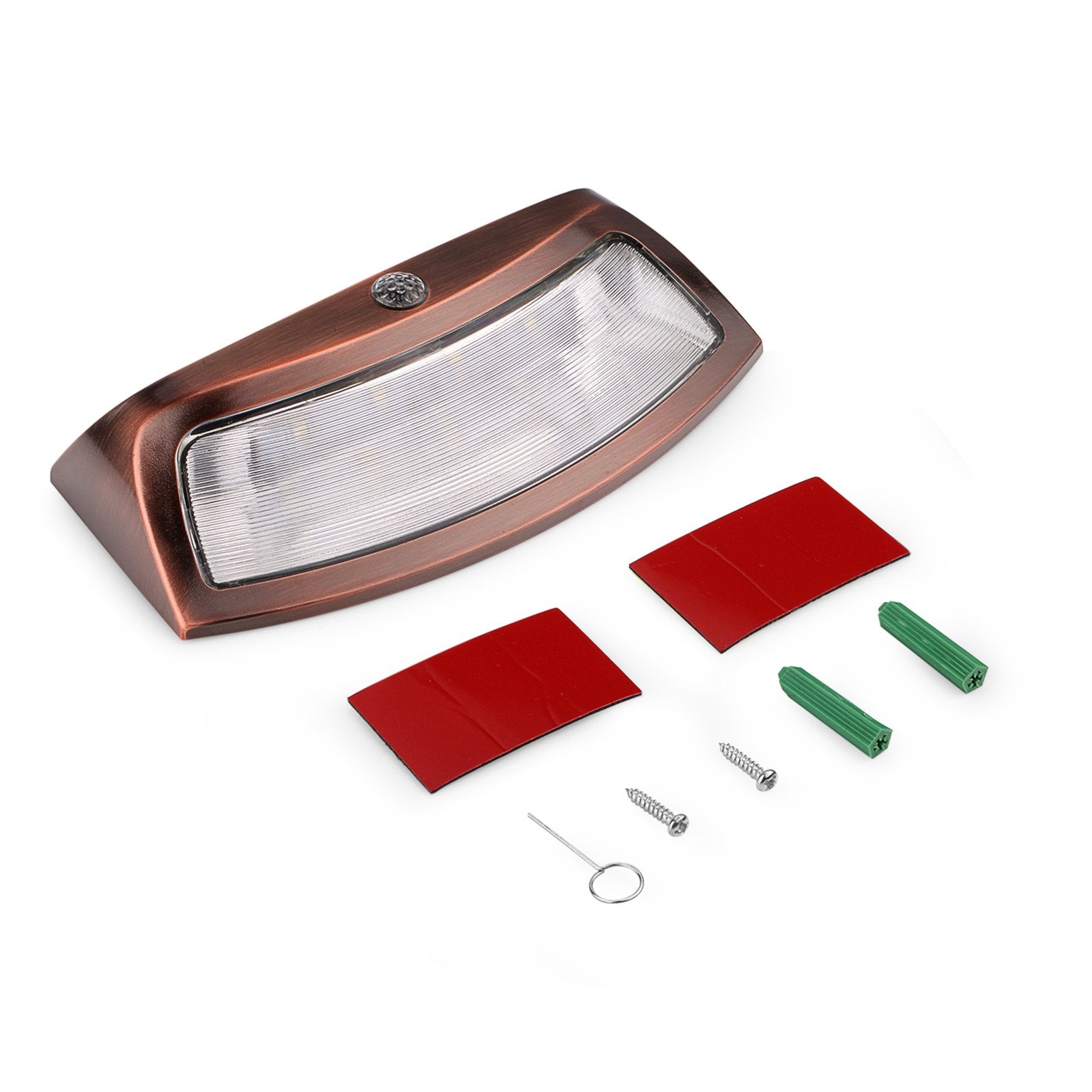 XTF2015 Solar Step Lights Outdoor, Motion Sensor Lights, Copper Outdoor Step Lights, Waterproof LED Solar Light for Stair, Patio