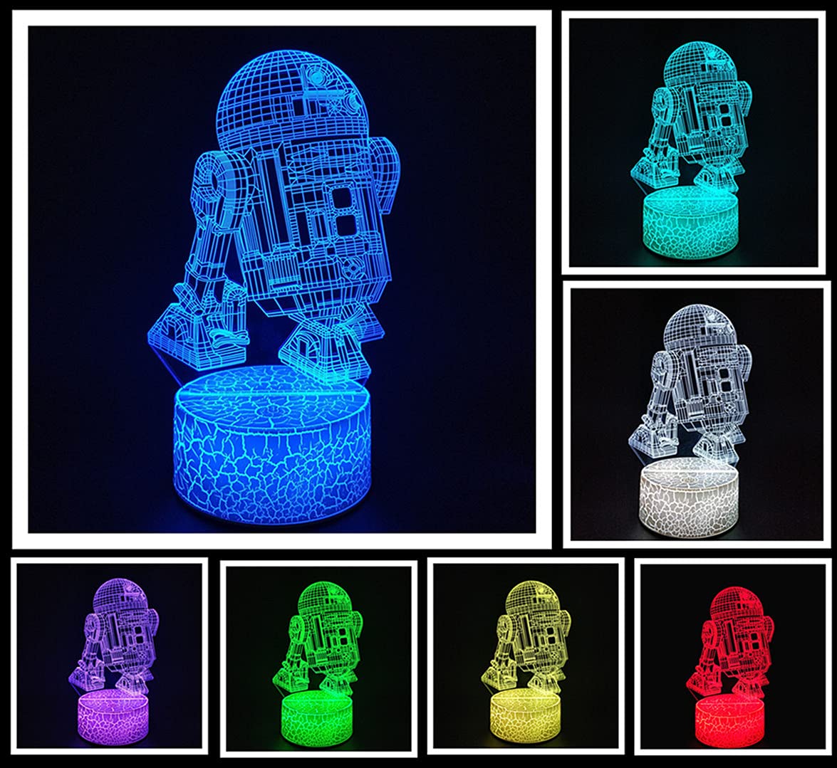 3D Optical Illusion Night Light, Visual Creative Led Desk Lamp Touch Control And Remote Control 16 Colors Dimmable Change Usb Po