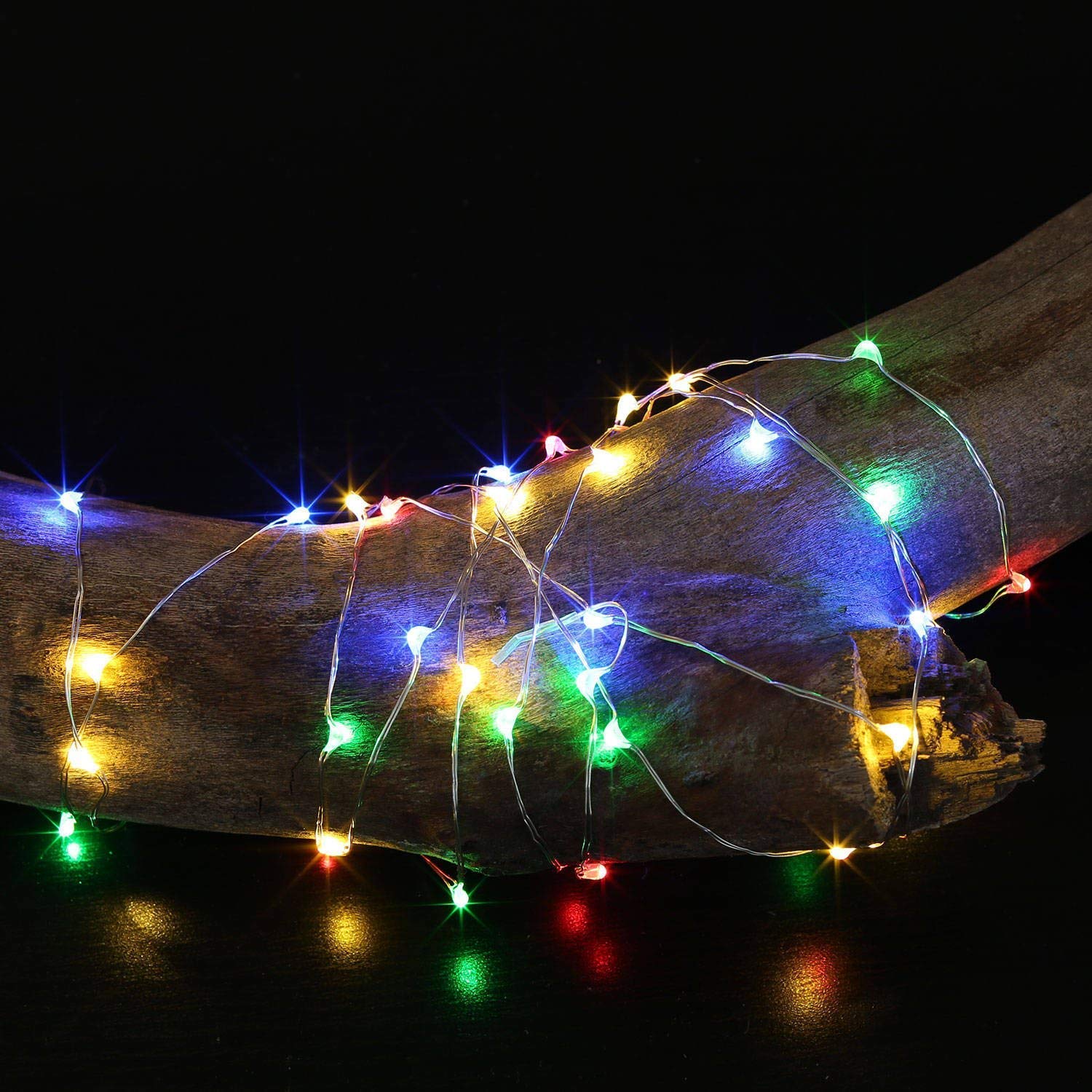 MUMUXI Fairy Lights, 2 Pack 33 Ft 100 LED, Battery Operated, Waterproof, Warm White, Remote Control, 8 Modes