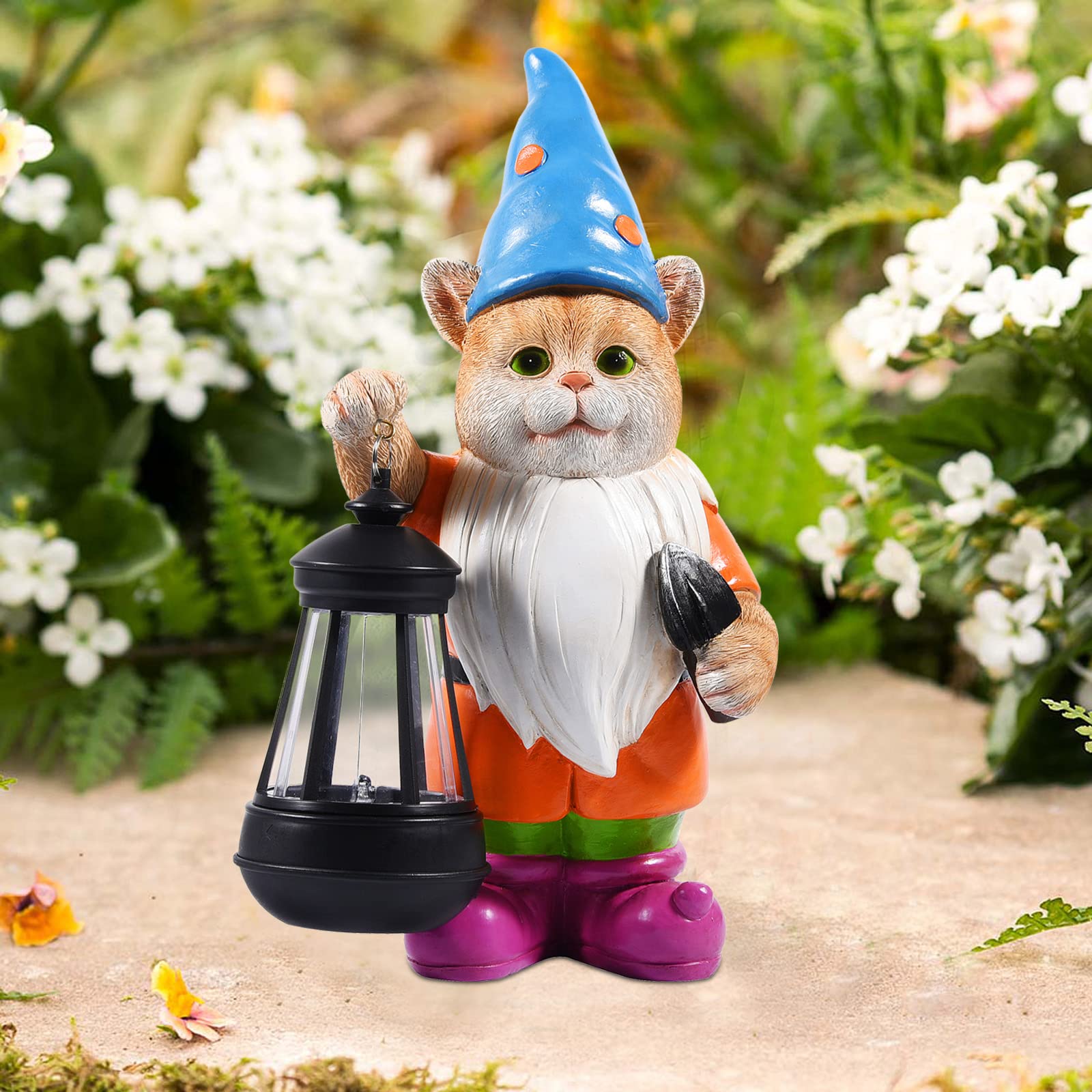 Nacome Solar Cat Statues - Multicolor Garden Decor For Lawn, Porch & Patio - Gift For Mom, Grandma