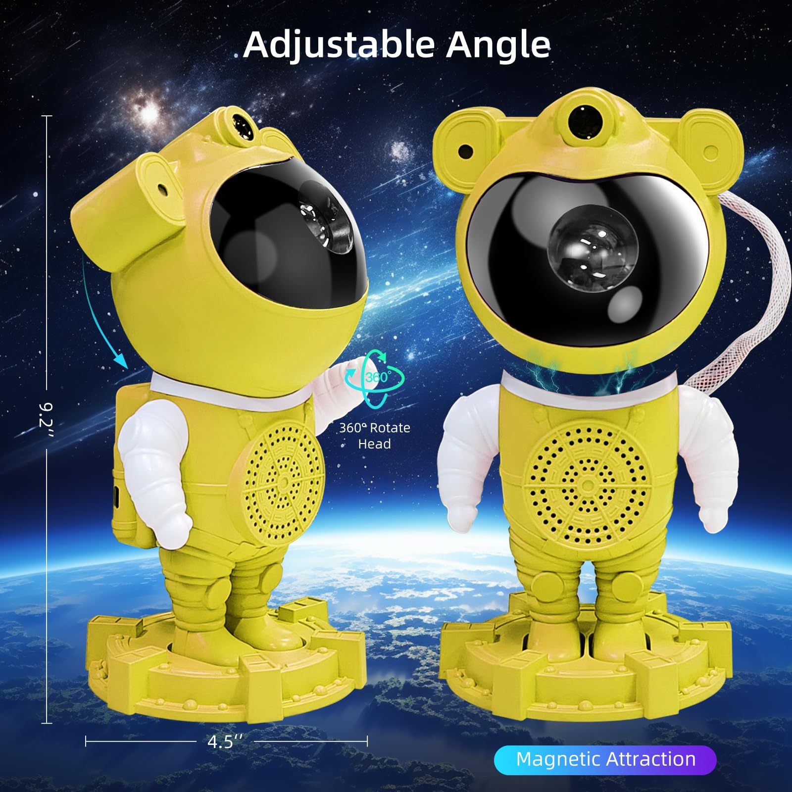 Galaxy Projector Night Light Astronaut-Star Projector, Bluetooth Speaker, White Noise,Nebula Star And Moon Galaxy Lights For Bed