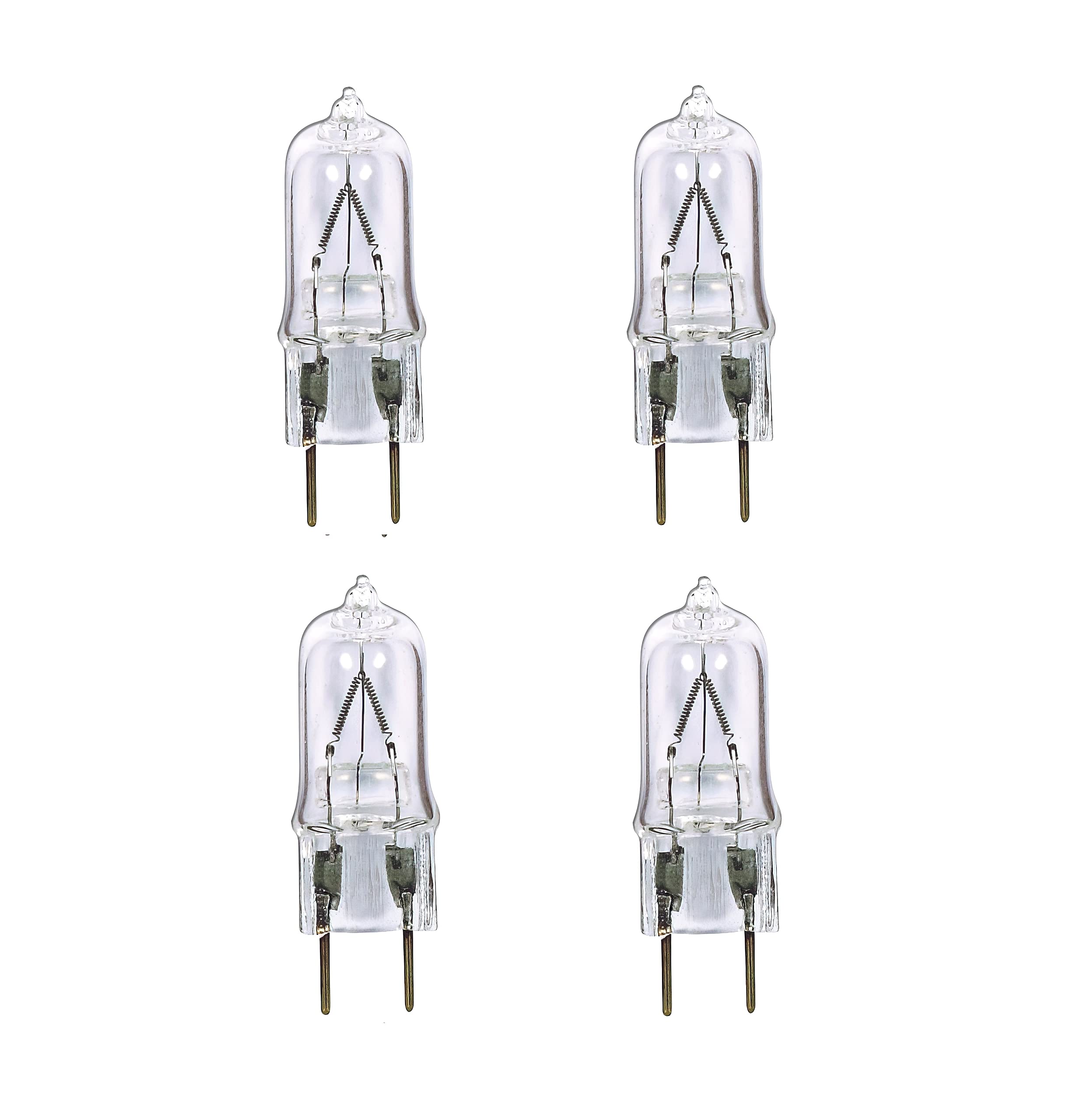 Satco S4610/04 T4 Bi-Pin Halogen Light Bulb, G8 Base, 20 Watts, Clear, 4-Pack